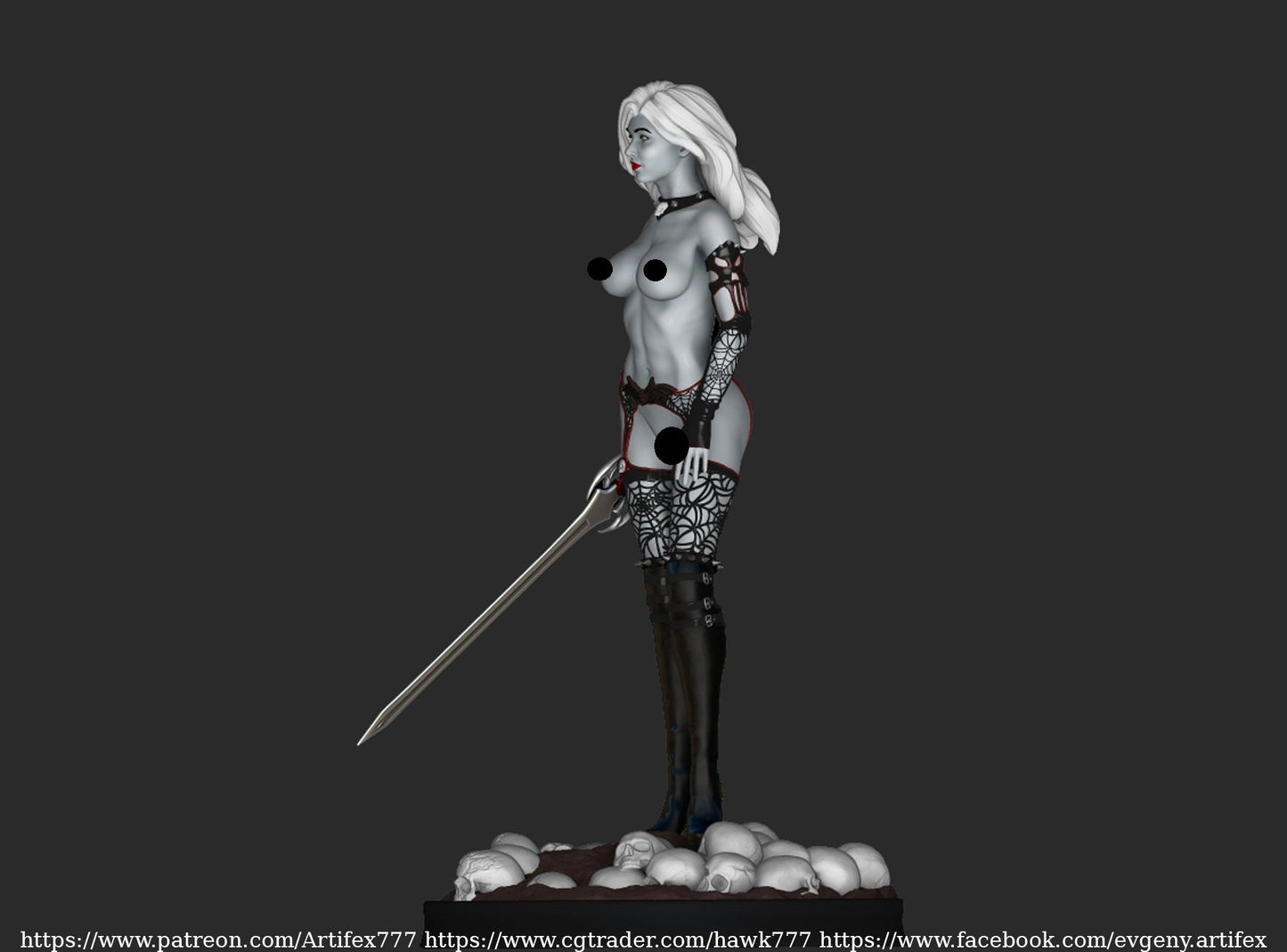 Lady Death V1 - Artifex3D - Dark Forge Arts