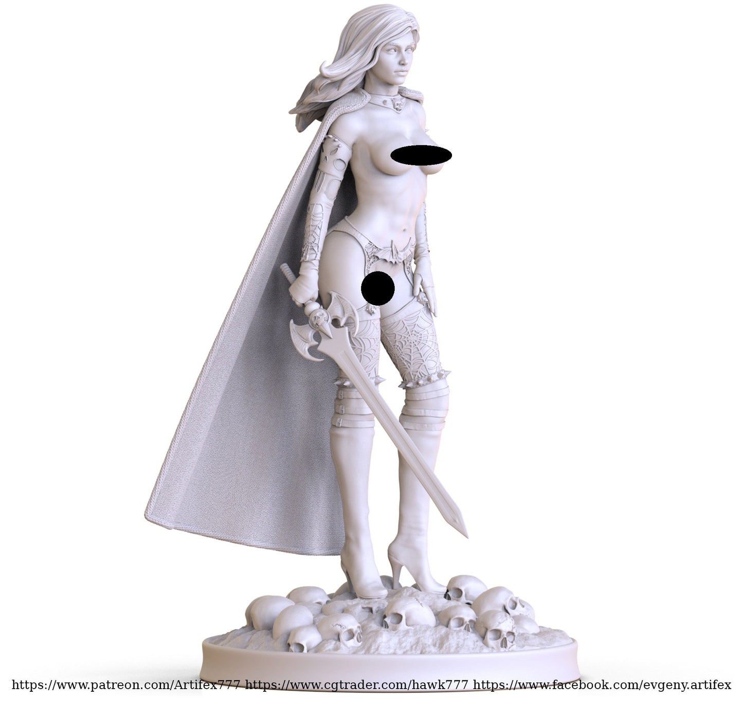 Lady Death V1 - Artifex3D - Dark Forge Arts