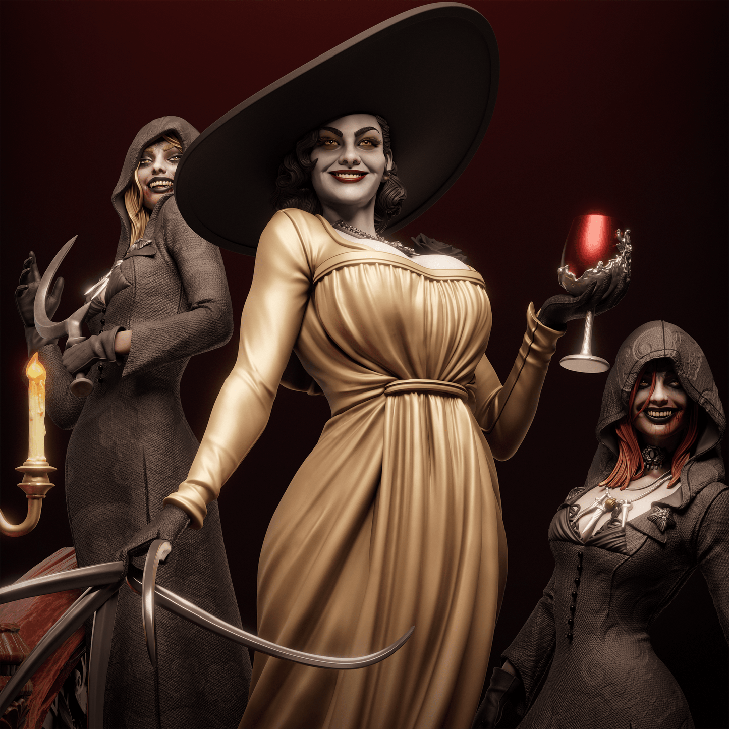 Lady Dimitrescu - CA 3D Studios - Dark Forge Arts
