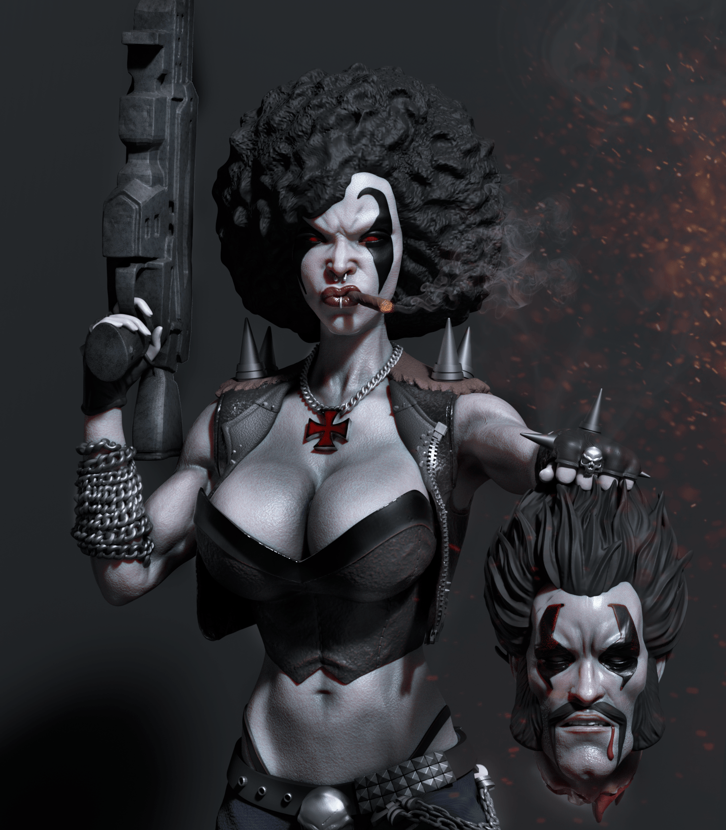 Lady Lobo - CA 3D Studios - Dark Forge Arts