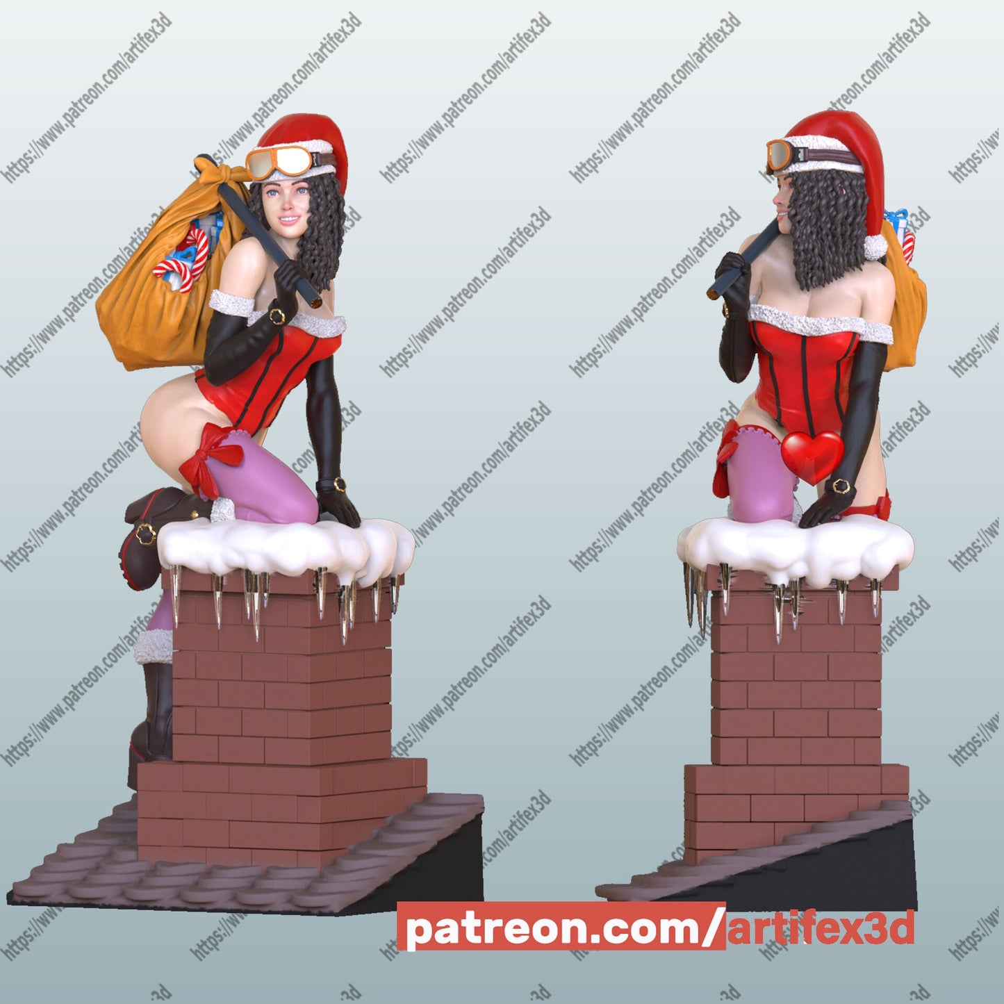 Lady Santa - Artifex3D - Dark Forge Arts