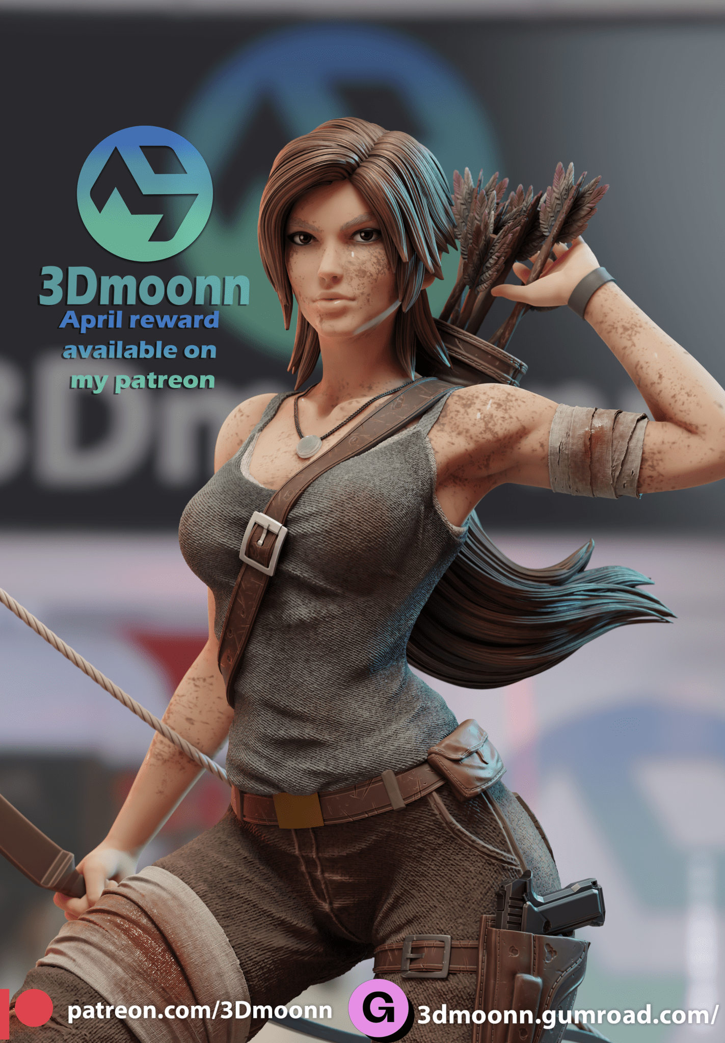Lara Croft - 3DMoonn - Dark Forge Arts