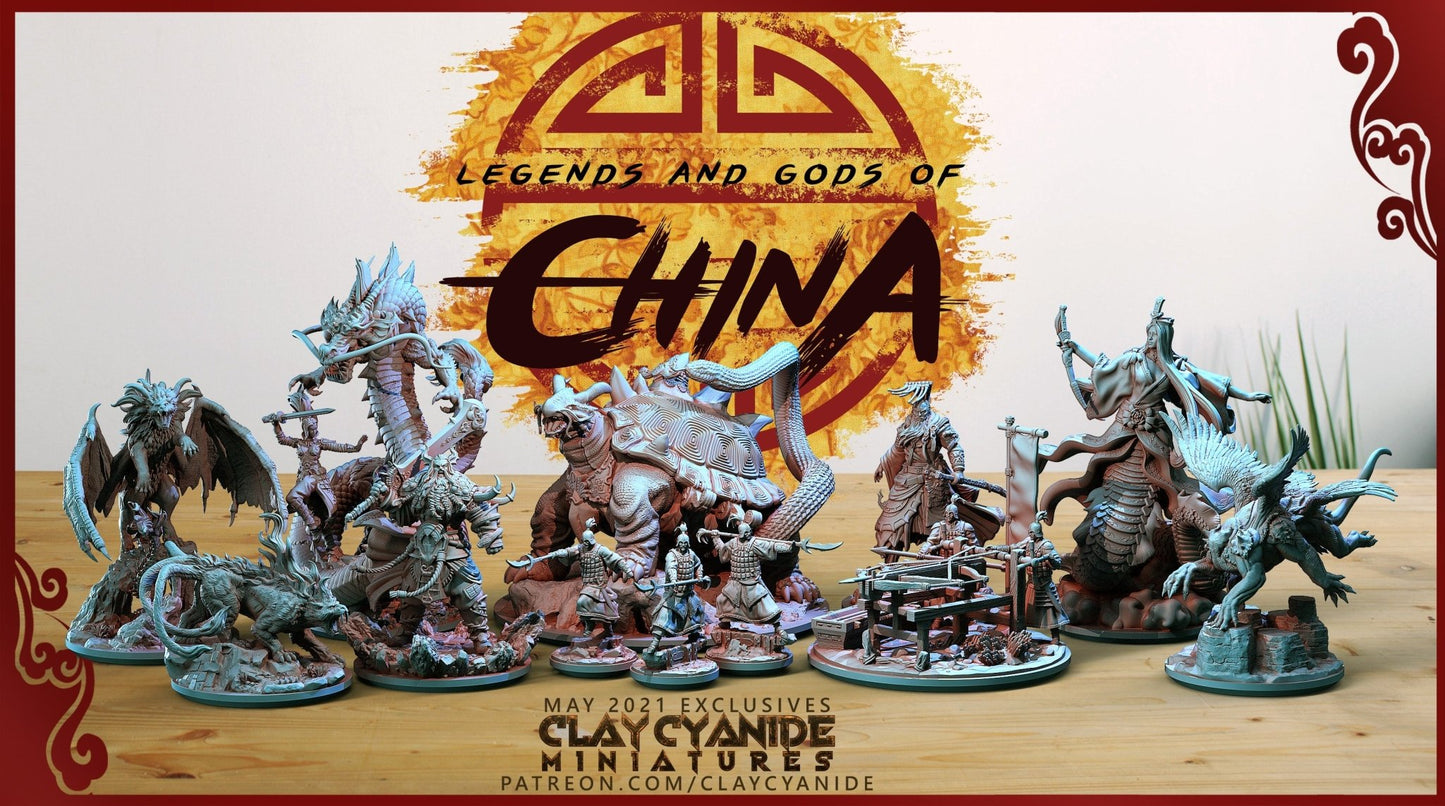 Legends and Gods of China - ClayCyanide - Dark Forge Arts