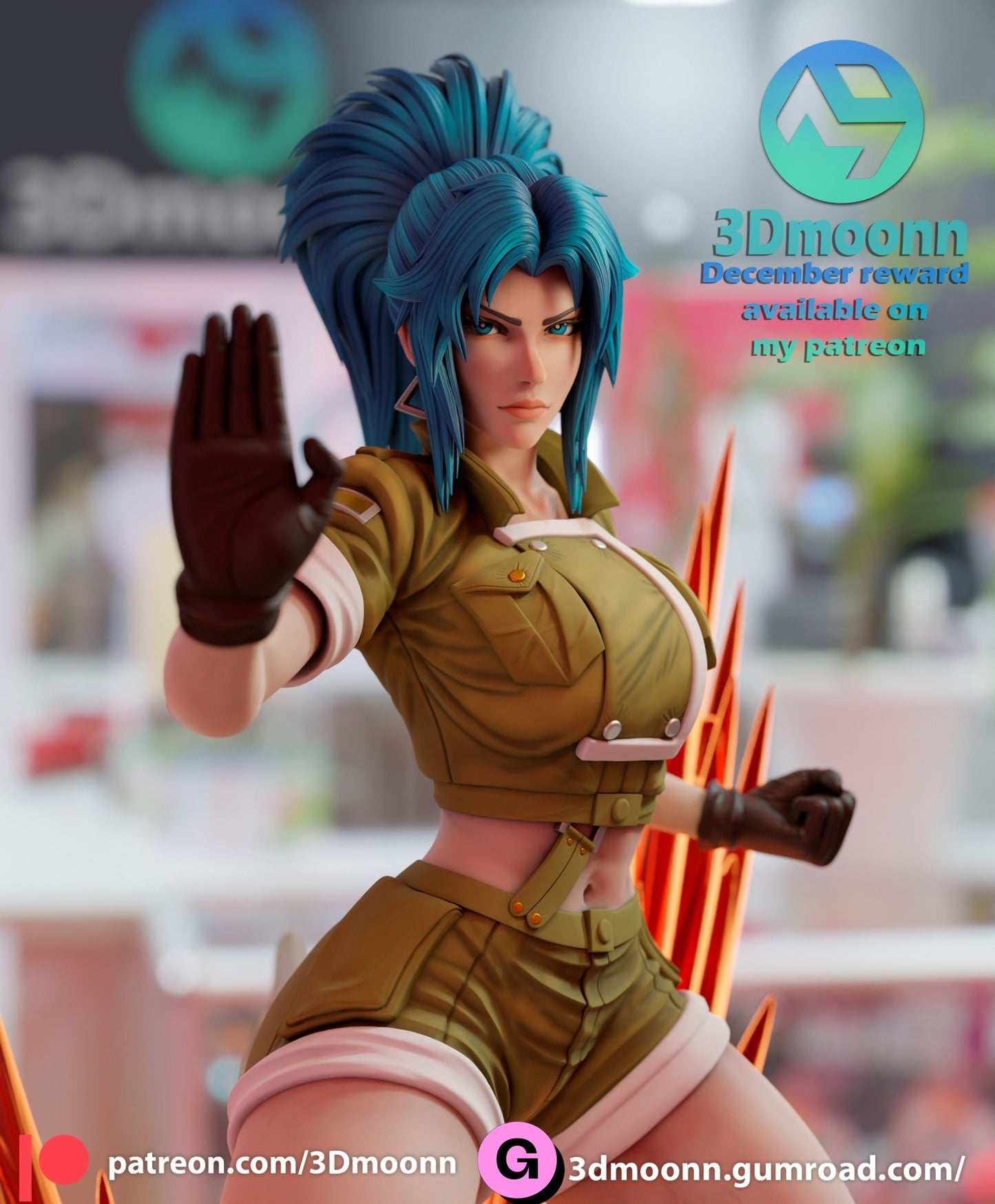 Leona the King of Fighters - 3DMoonn - Dark Forge Arts