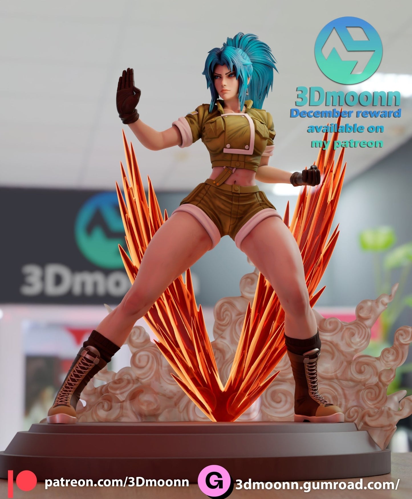 Leona the King of Fighters - 3DMoonn - Dark Forge Arts