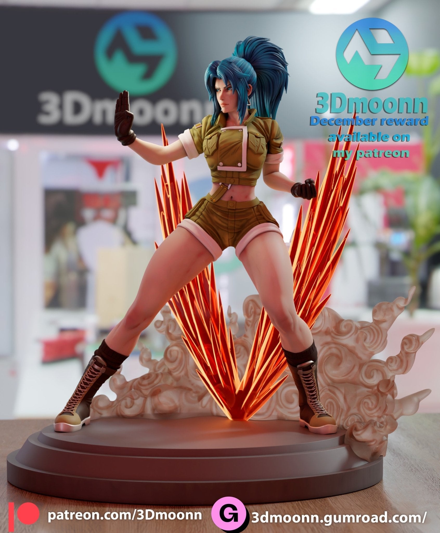 Leona the King of Fighters - 3DMoonn - Dark Forge Arts