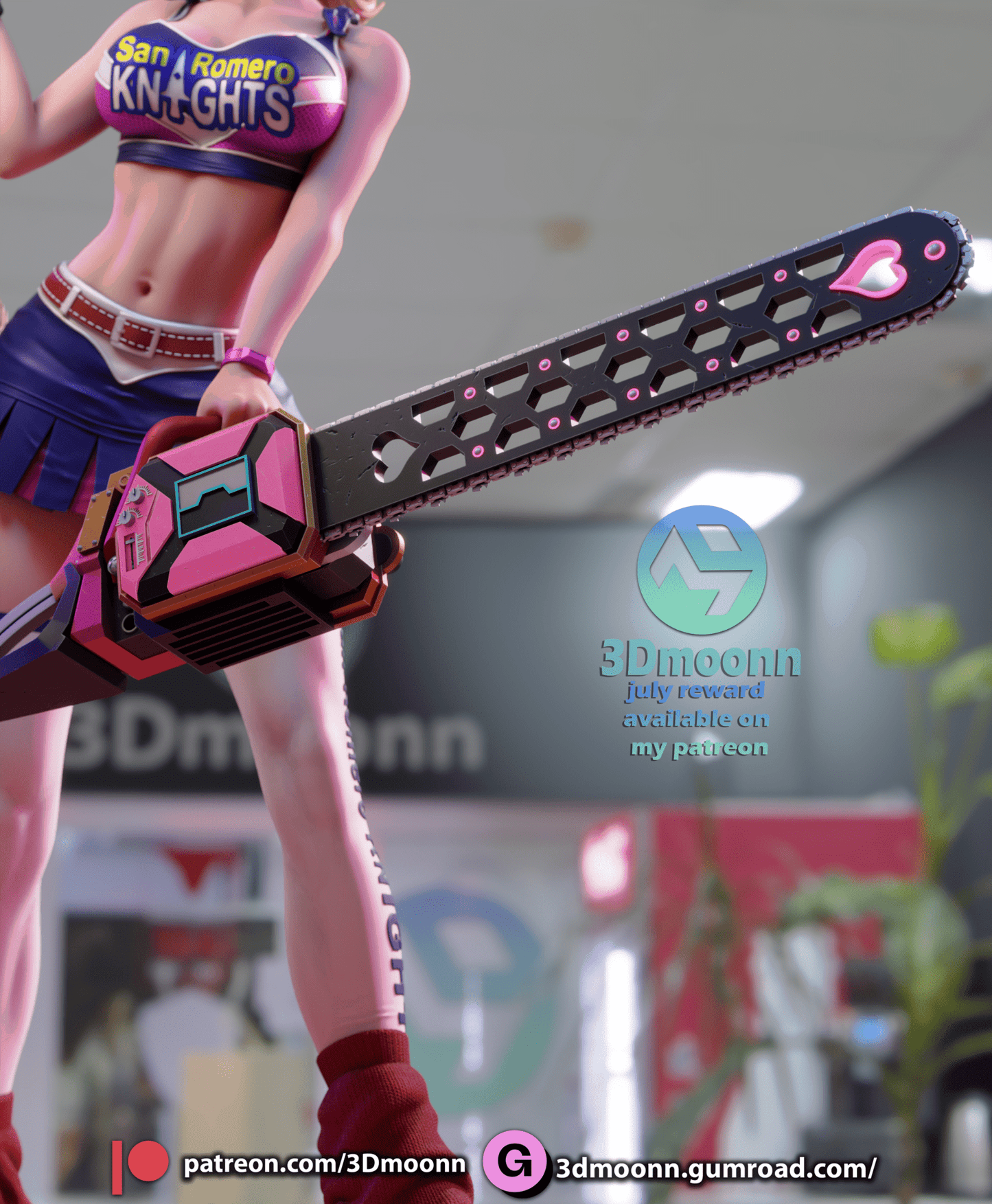Lollipop Chainsaw - 3DMoonn - Dark Forge Arts
