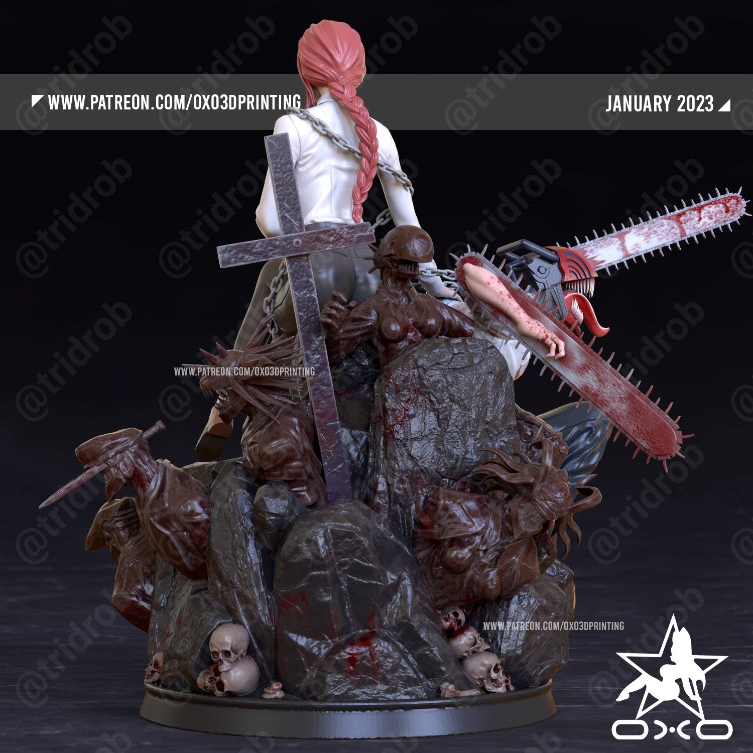 Makima & Denji - OXO3D - Dark Forge Arts