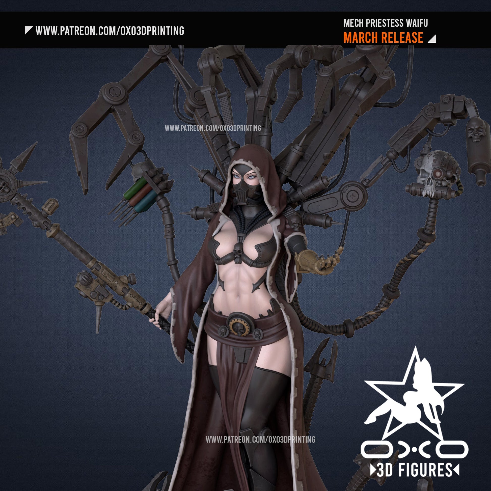 Mech Priestess - OXO3D - Dark Forge Arts