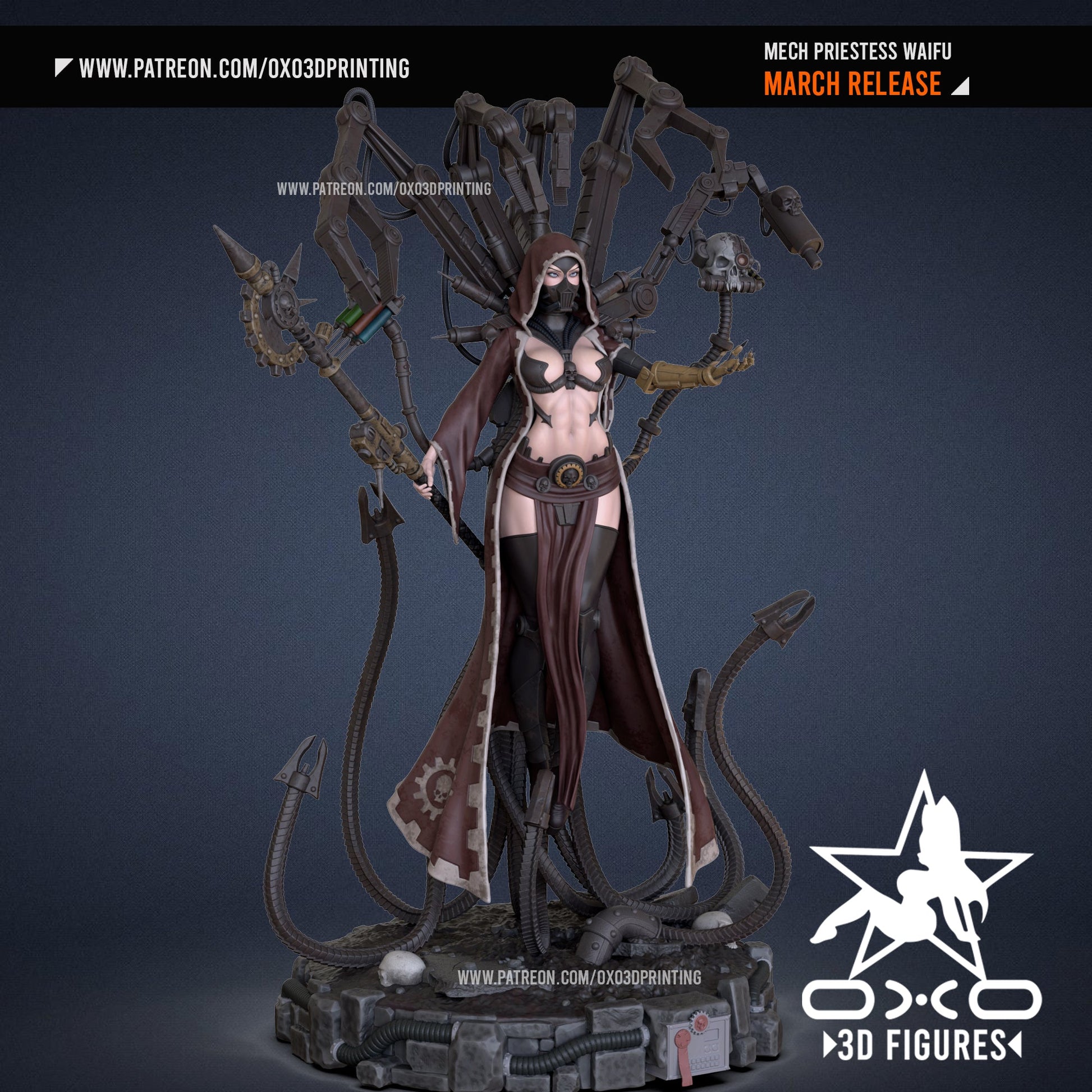 Mech Priestess - OXO3D - Dark Forge Arts