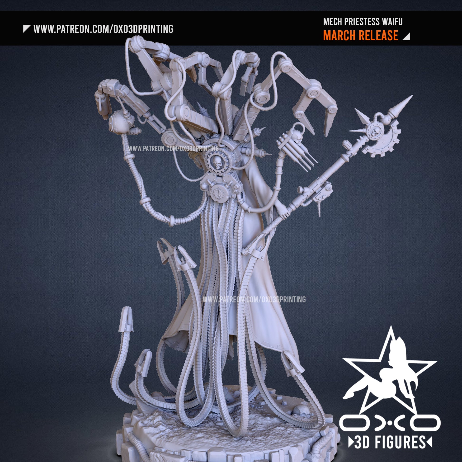 Mech Priestess - OXO3D - Dark Forge Arts