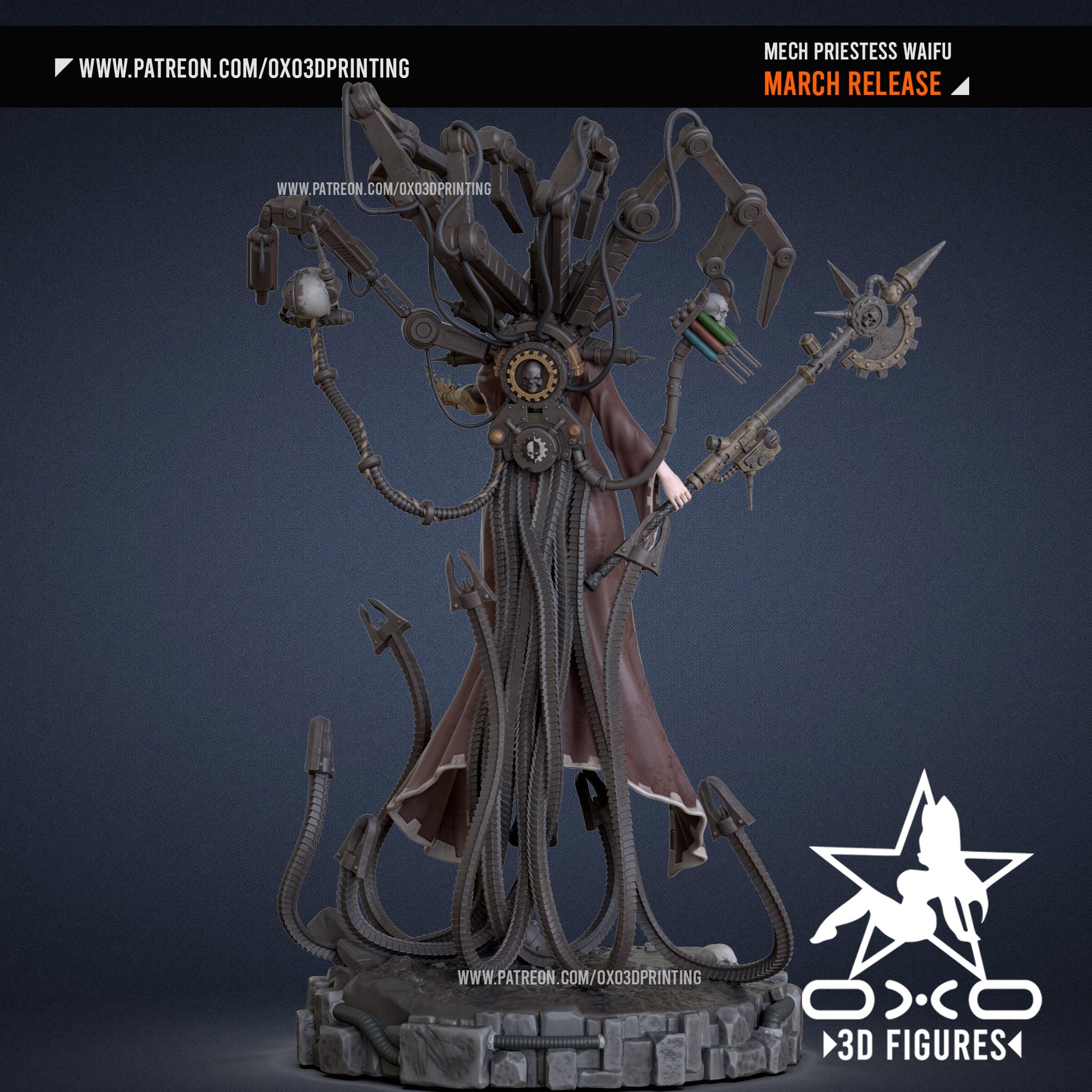 Mech Priestess - OXO3D - Dark Forge Arts