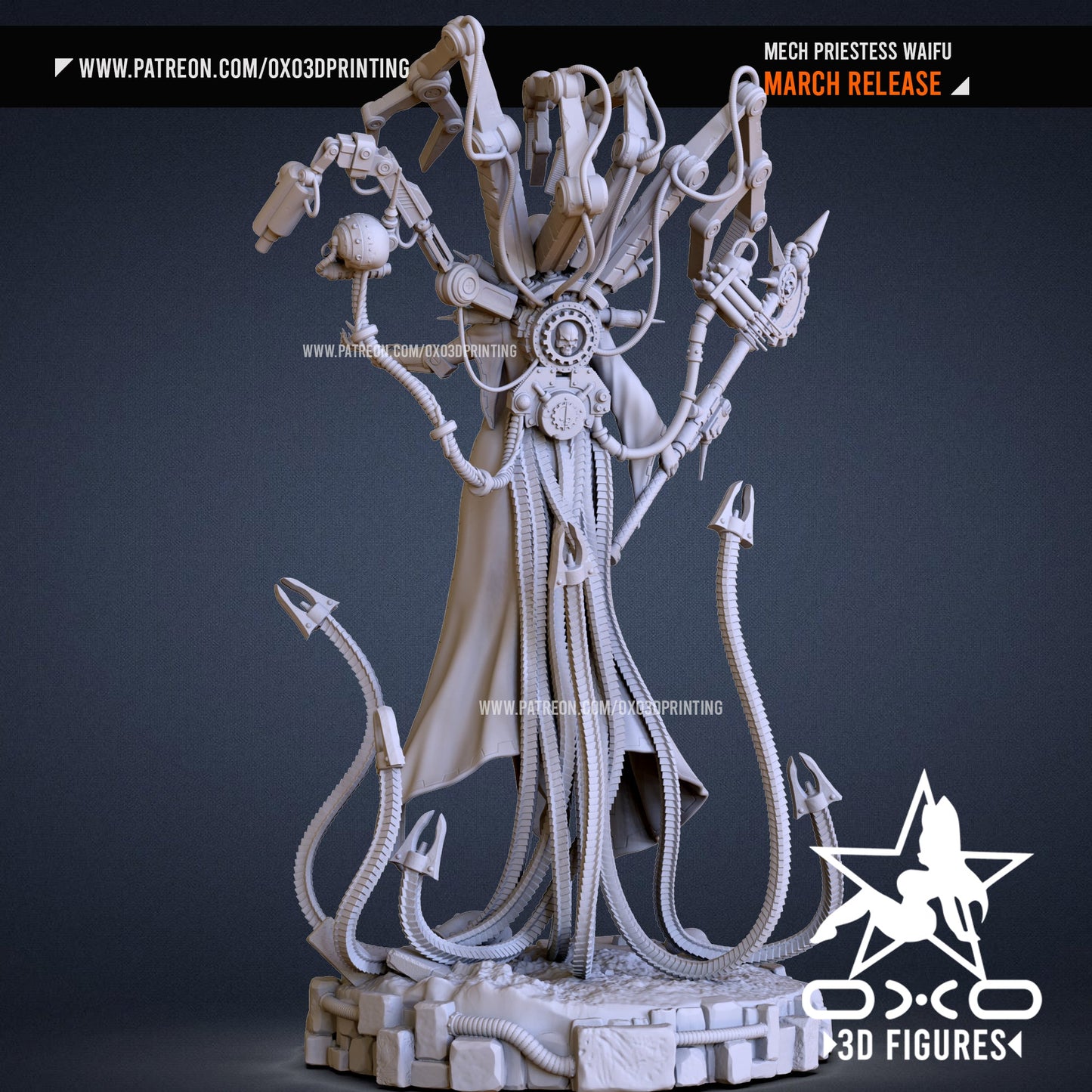Mech Priestess - OXO3D - Dark Forge Arts