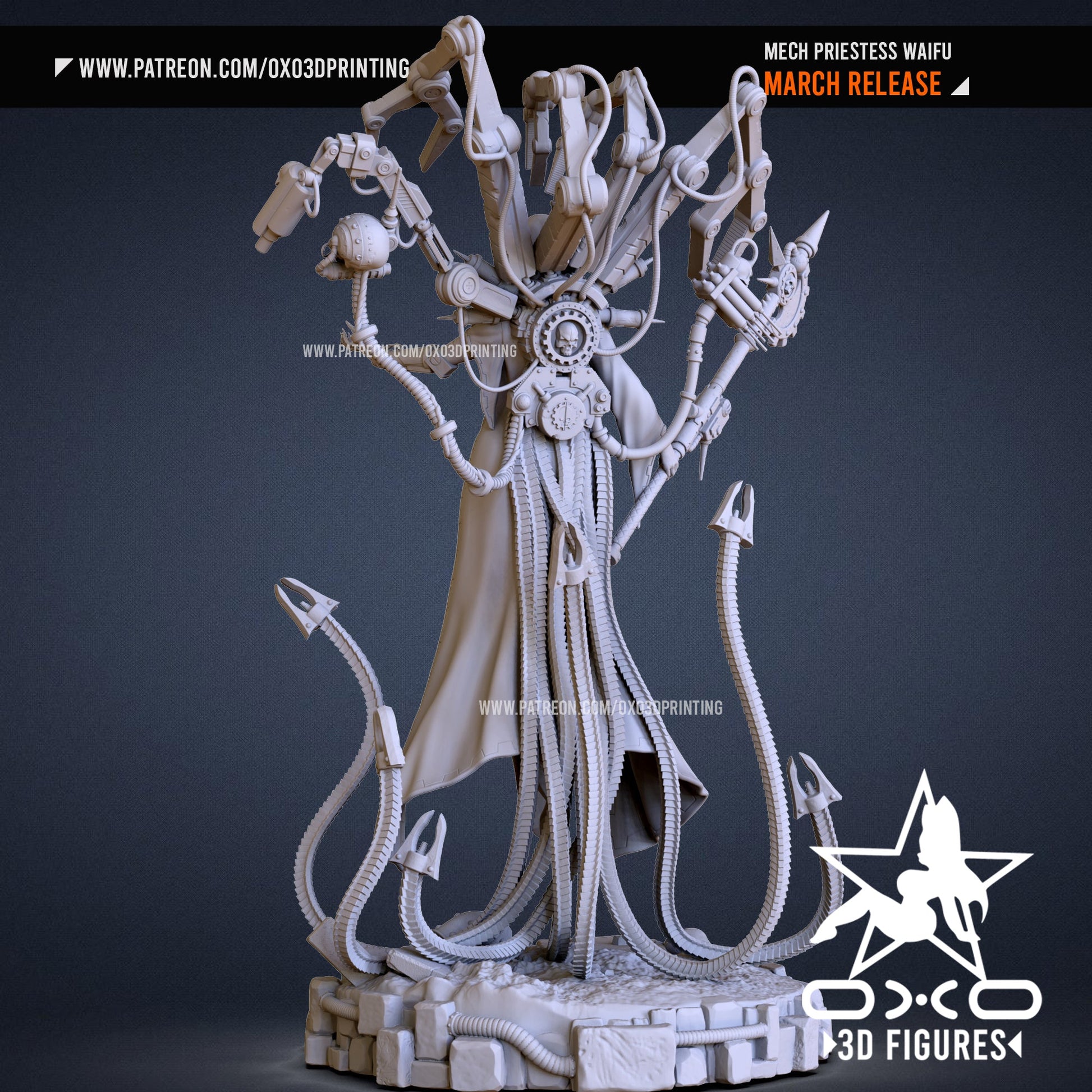 Mech Priestess - OXO3D - Dark Forge Arts