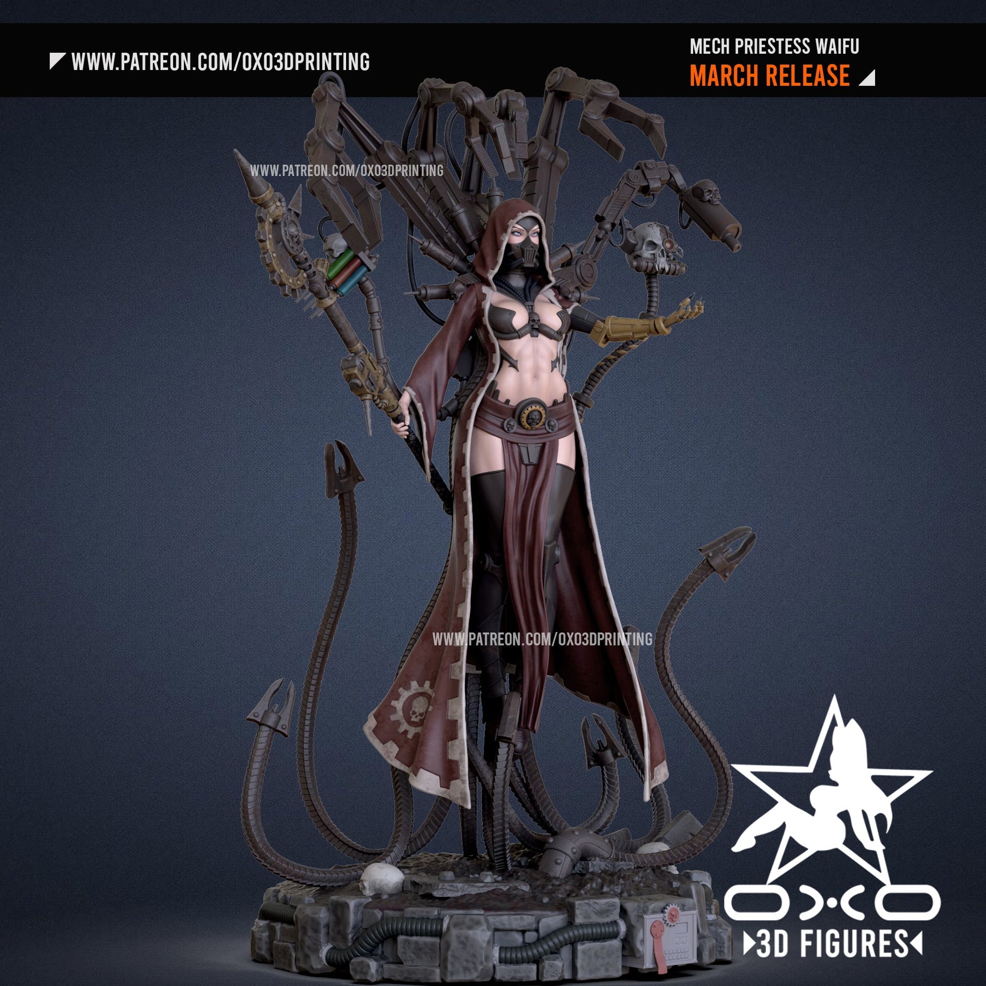 Mech Priestess - OXO3D - Dark Forge Arts