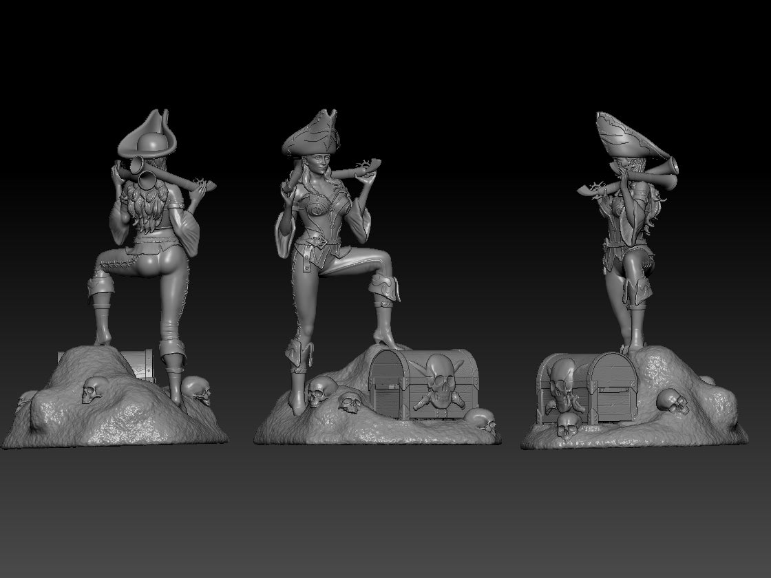 Miss Fortune Pirate Girl - Artifex3D - Dark Forge Arts