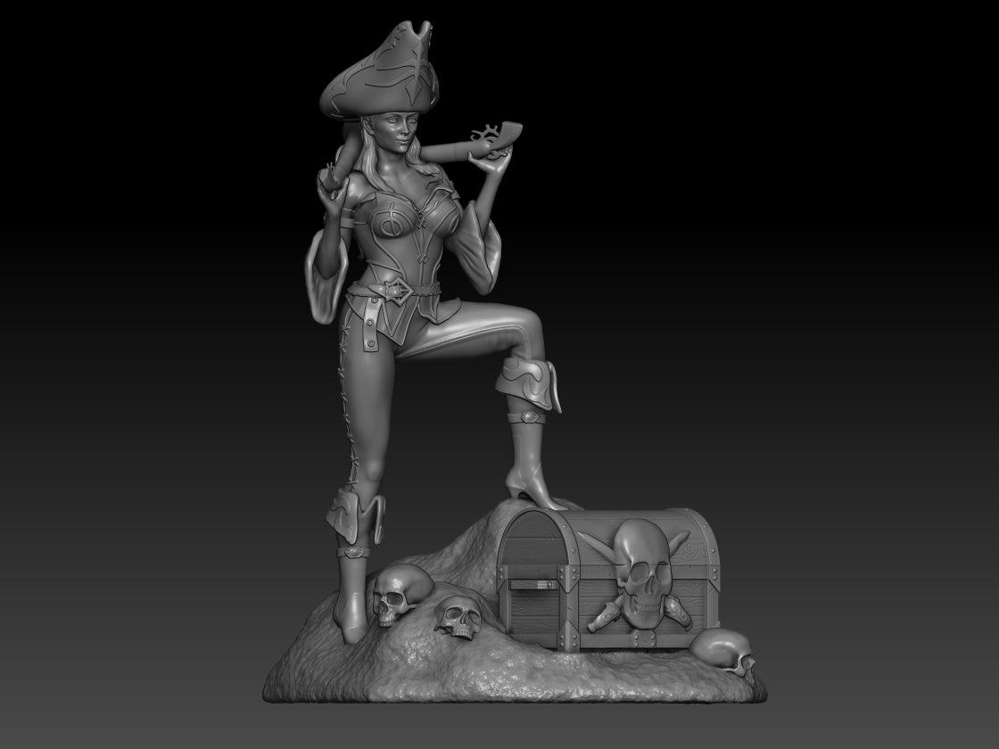 Miss Fortune Pirate Girl - Artifex3D - Dark Forge Arts