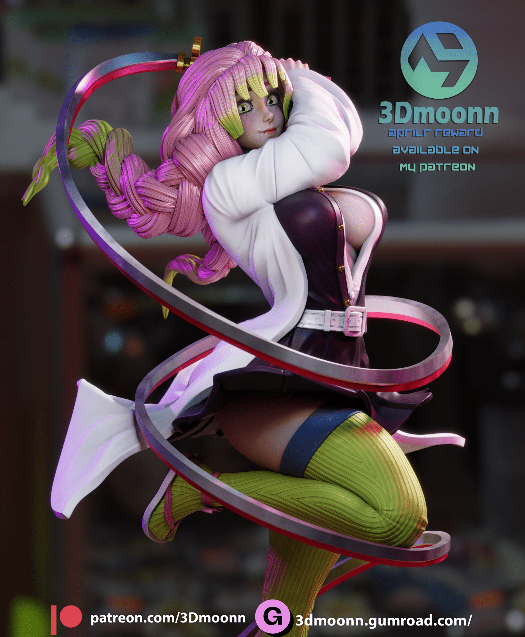 Mitsuri Kanroji - 3DMoonn - Dark Forge Arts