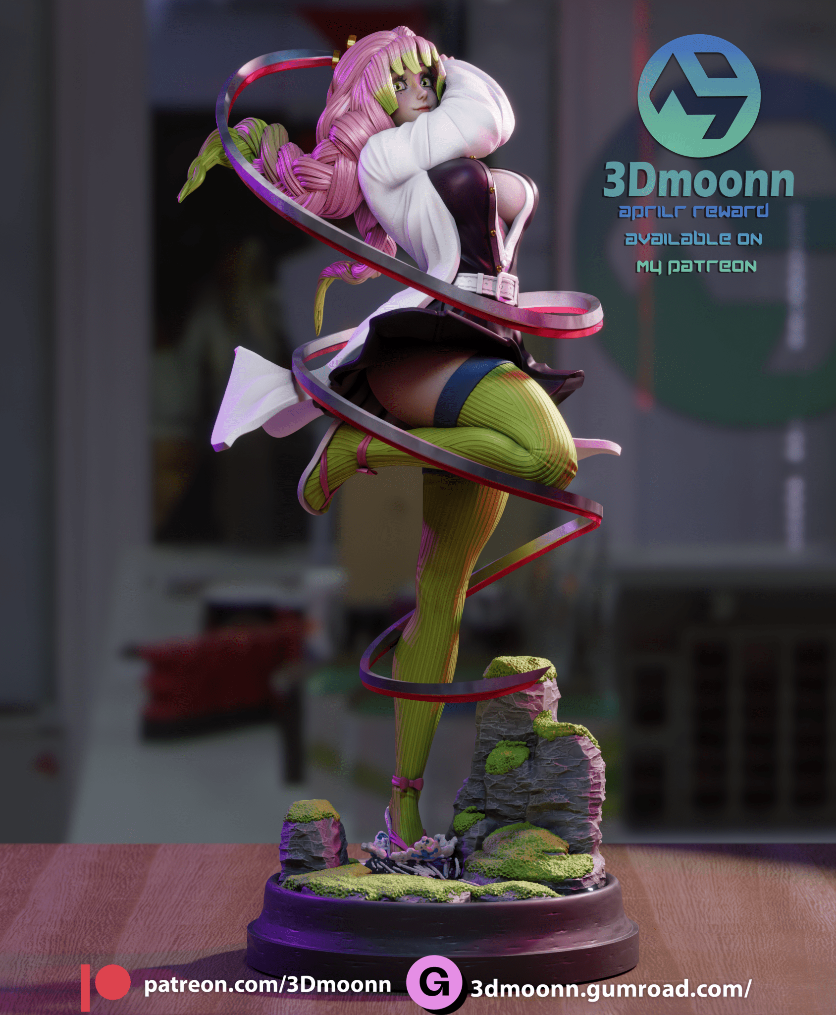 Mitsuri Kanroji - 3DMoonn - Dark Forge Arts