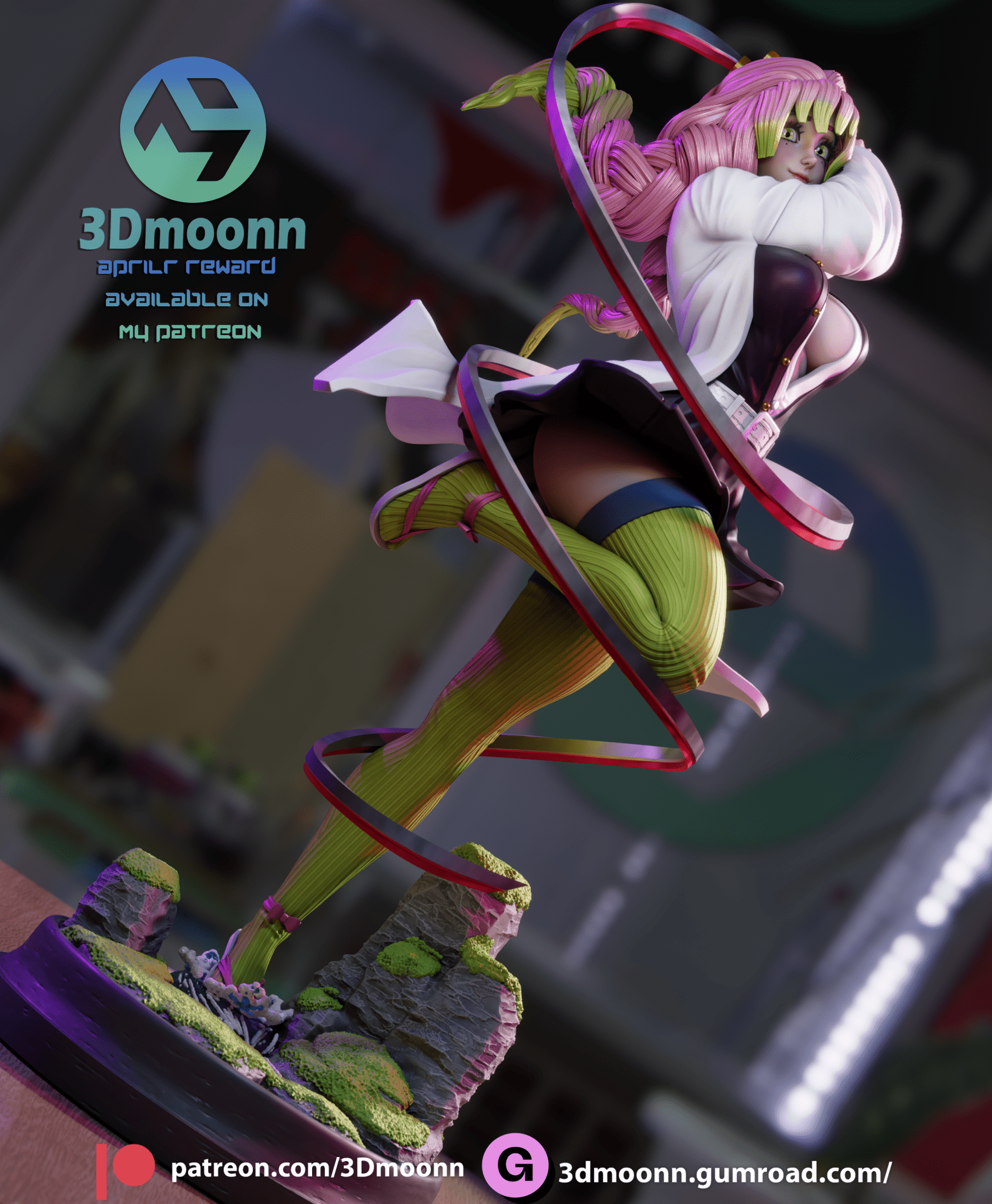 Mitsuri Kanroji - 3DMoonn - Dark Forge Arts
