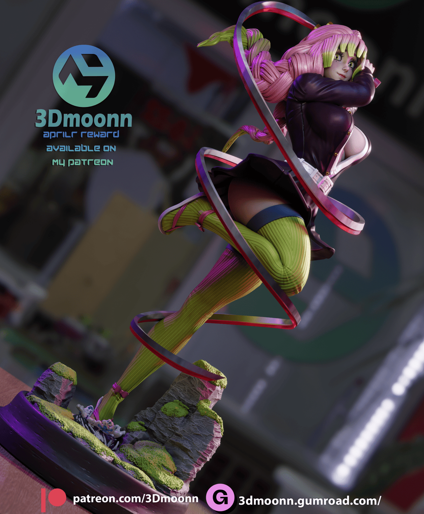 Mitsuri Kanroji - 3DMoonn - Dark Forge Arts