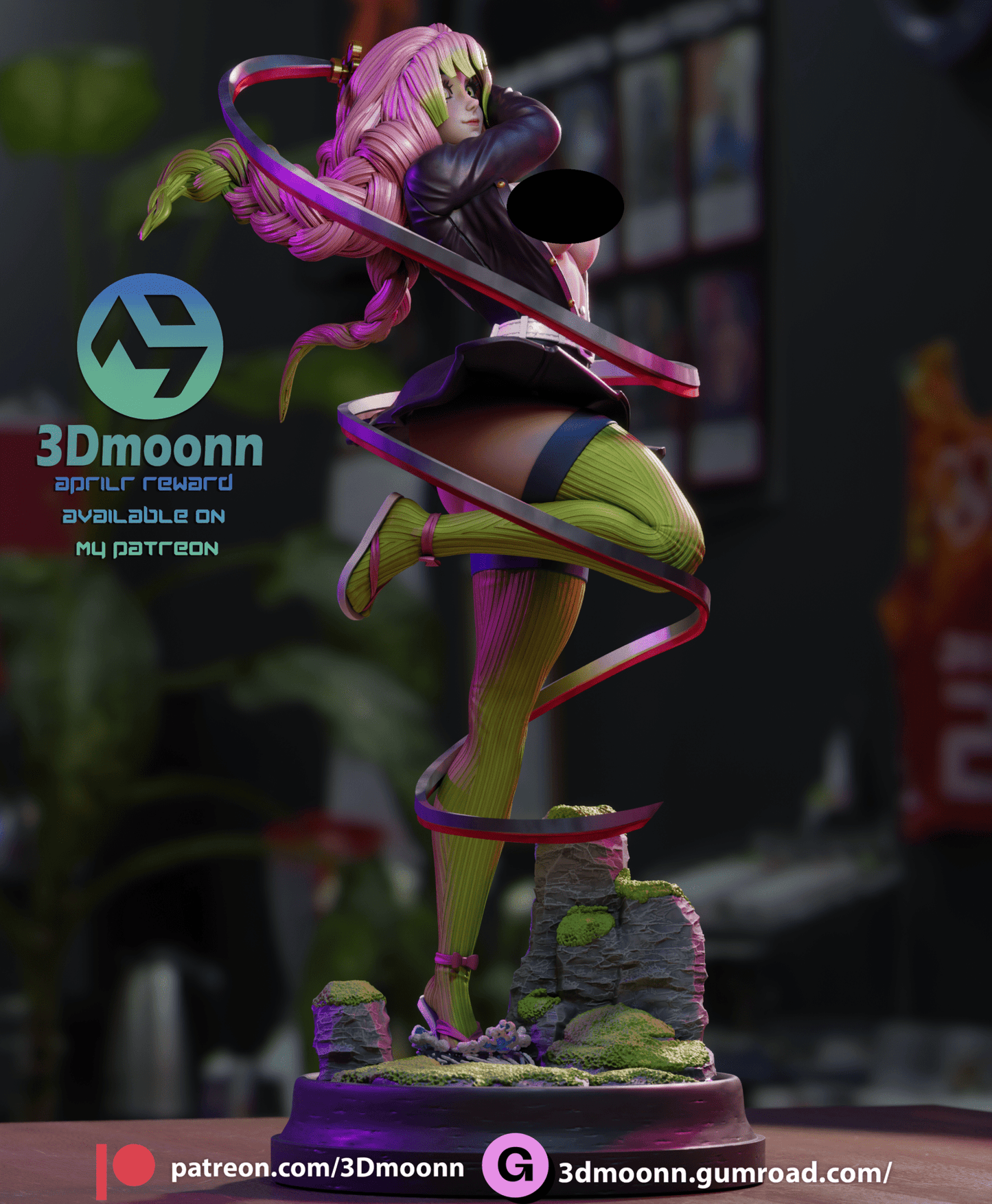 Mitsuri Kanroji - 3DMoonn - Dark Forge Arts
