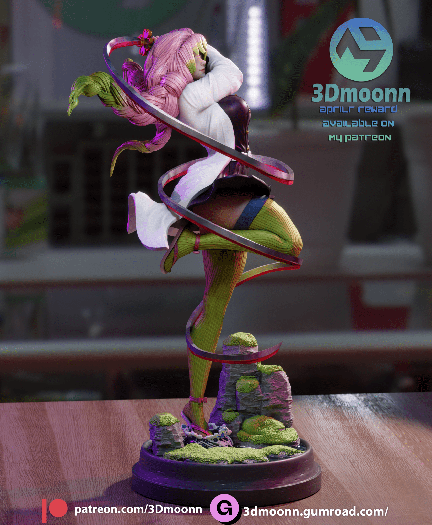 Mitsuri Kanroji - 3DMoonn - Dark Forge Arts