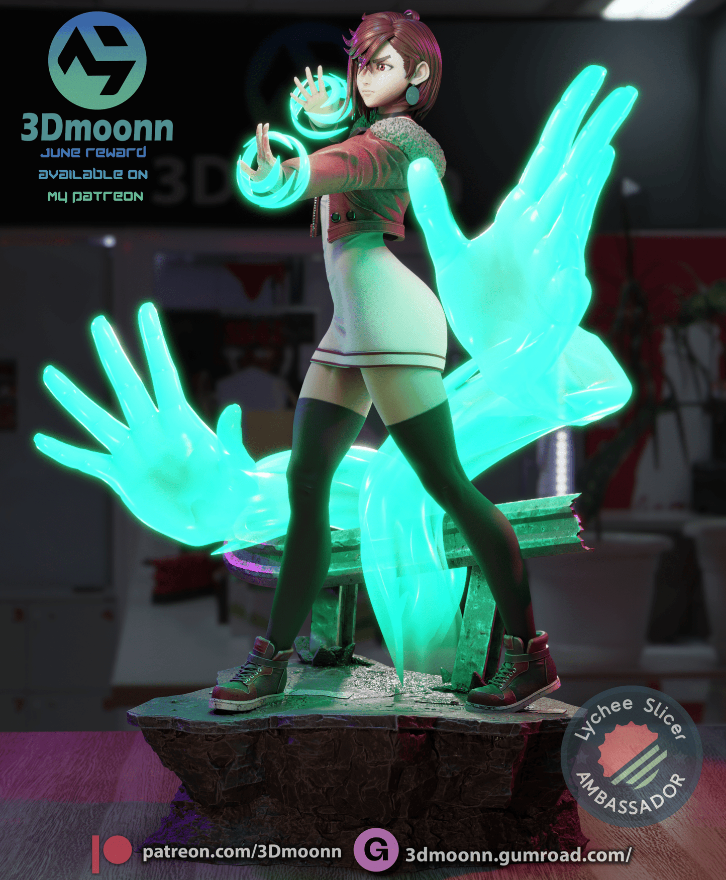 Momo Ayase - 3DMoonn - Dark Forge Arts