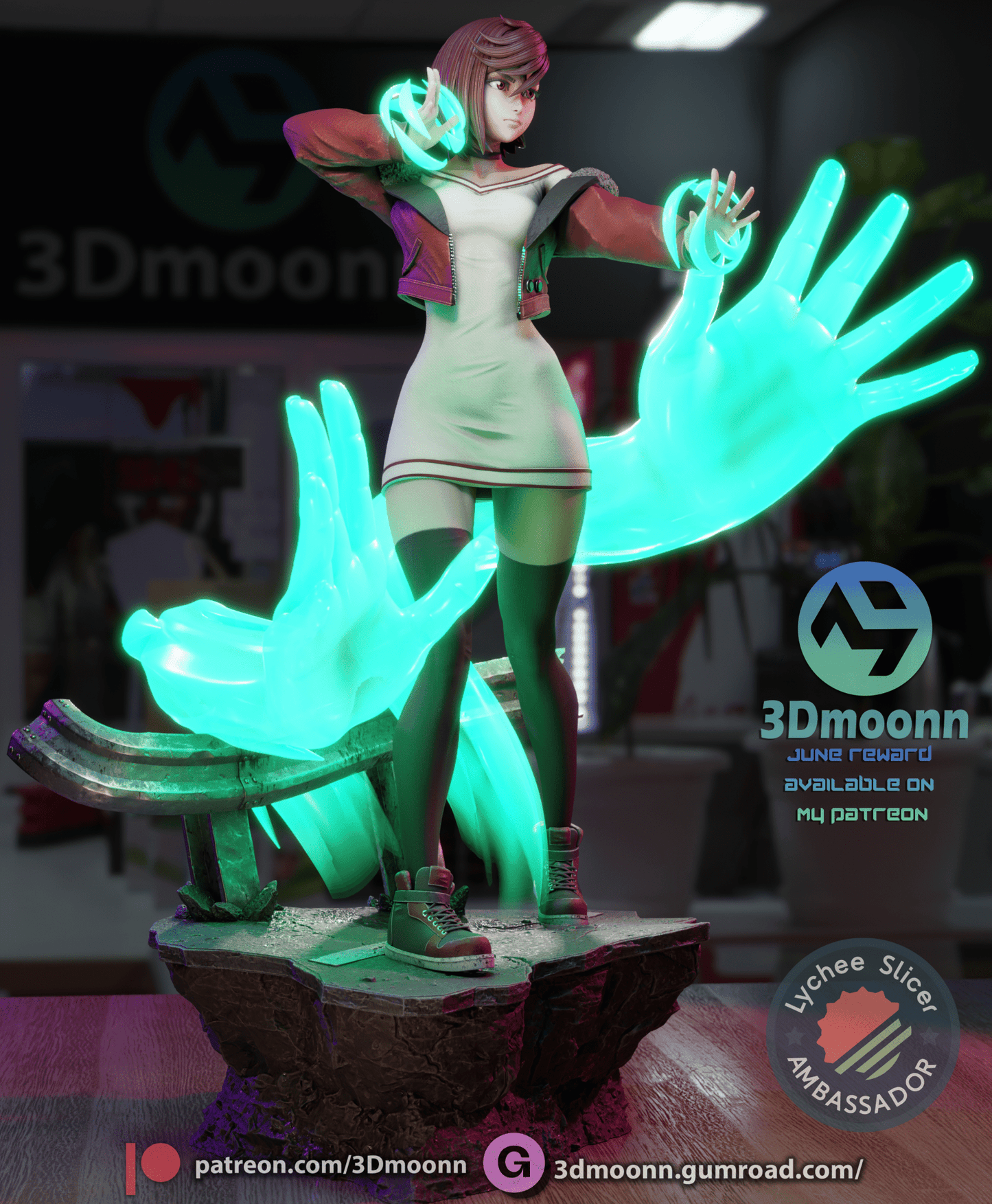 Momo Ayase - 3DMoonn - Dark Forge Arts