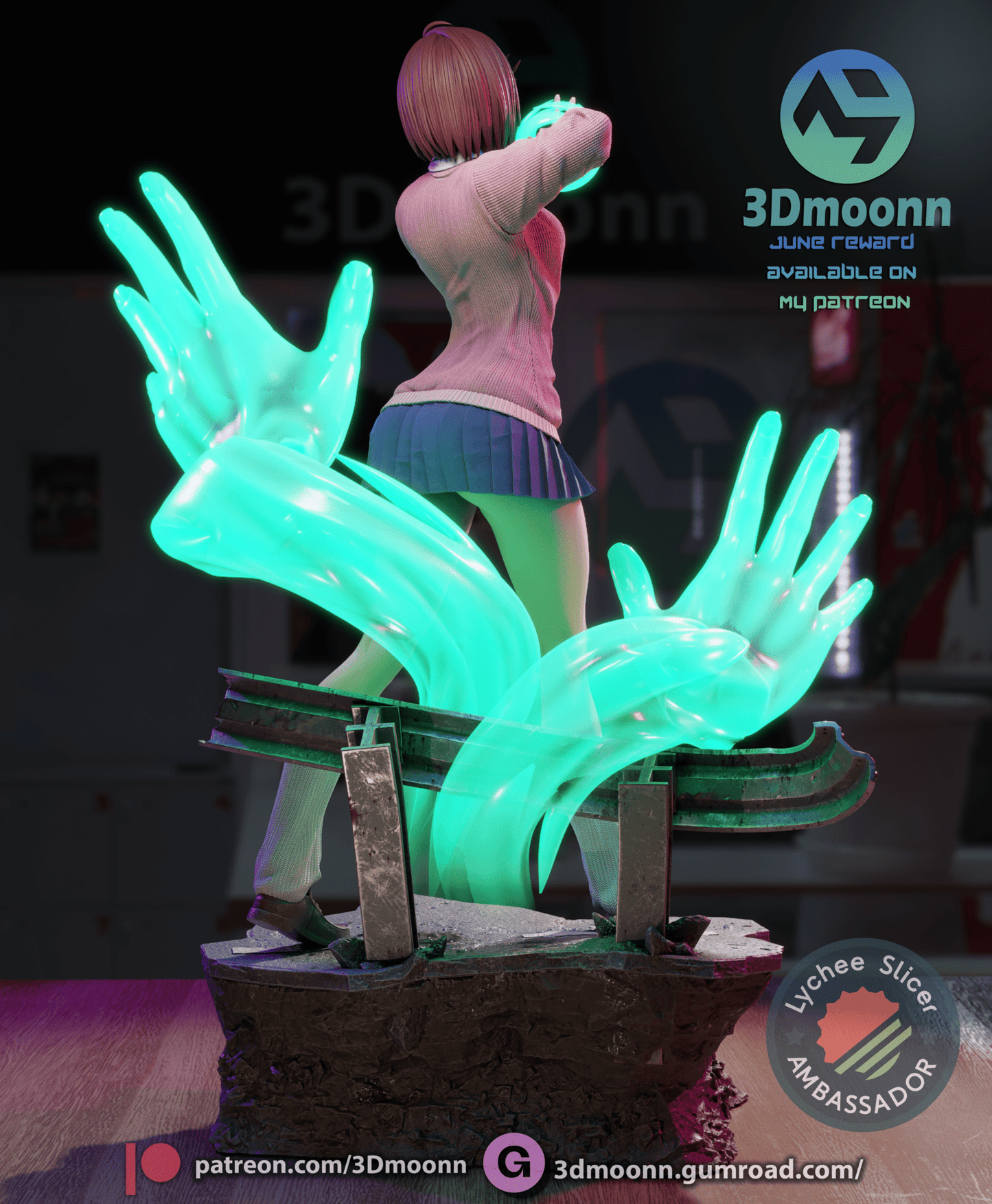 Momo Ayase - 3DMoonn - Dark Forge Arts