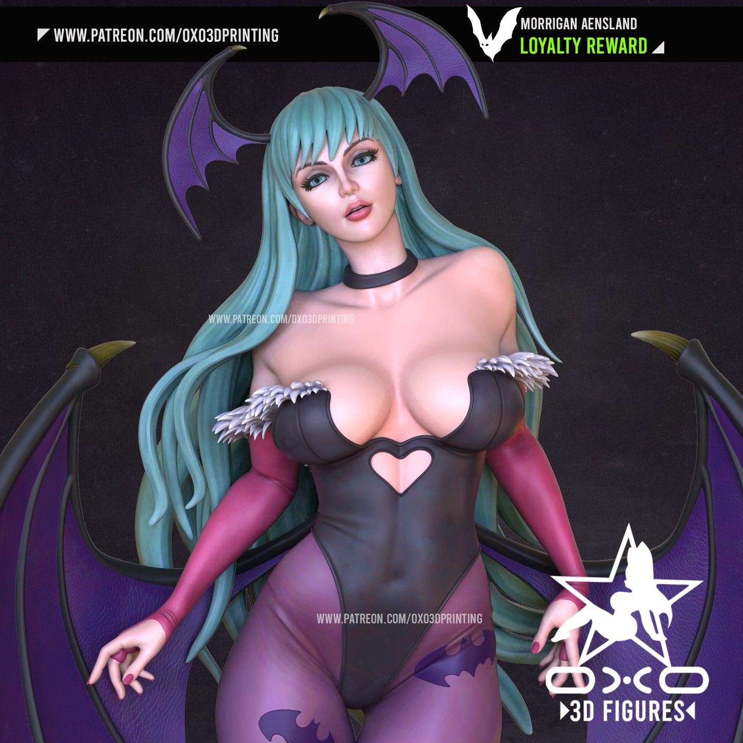 Morrigan Aensland - OXO3D - Dark Forge Arts