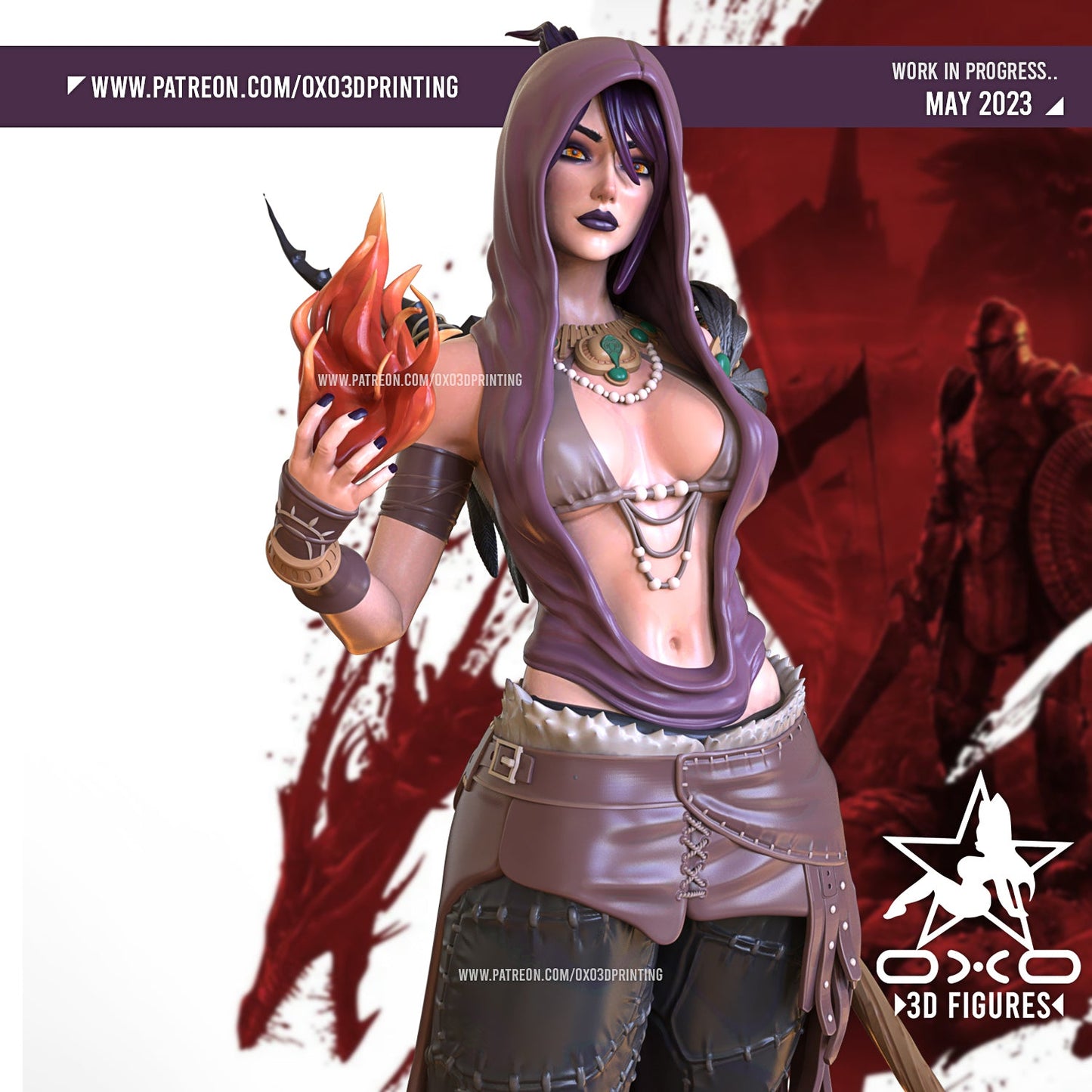 Morrigan and Ogre - OXO3D - Dark Forge Arts