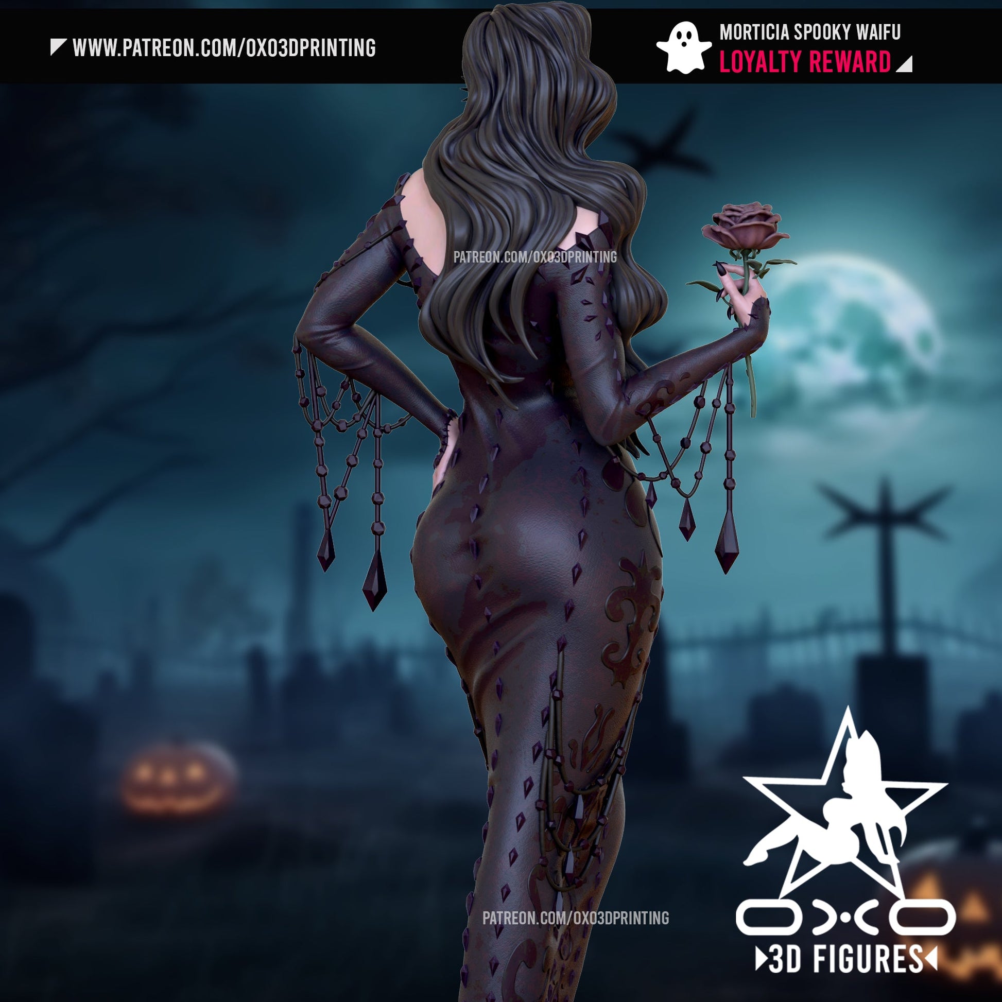 Morticia Spooky - OXO3D - Dark Forge Arts