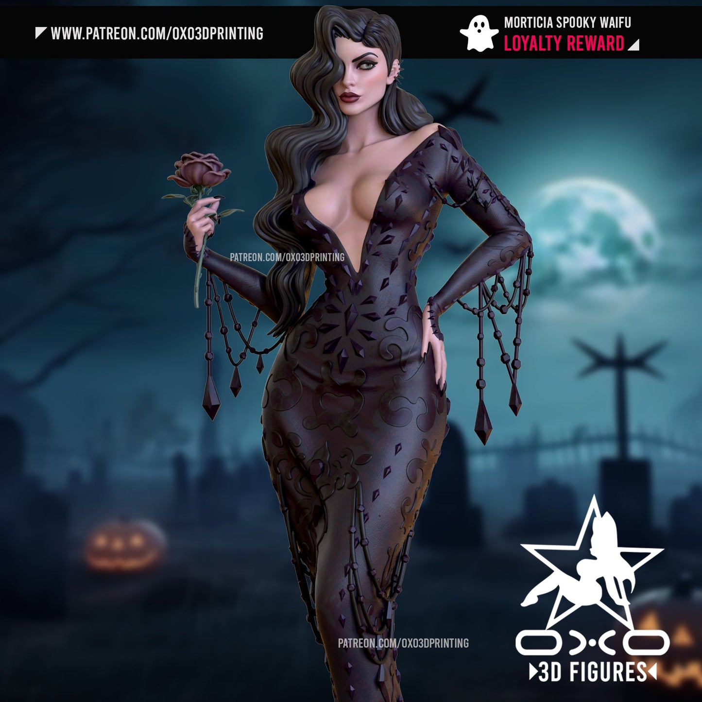 Morticia Spooky - OXO3D - Dark Forge Arts