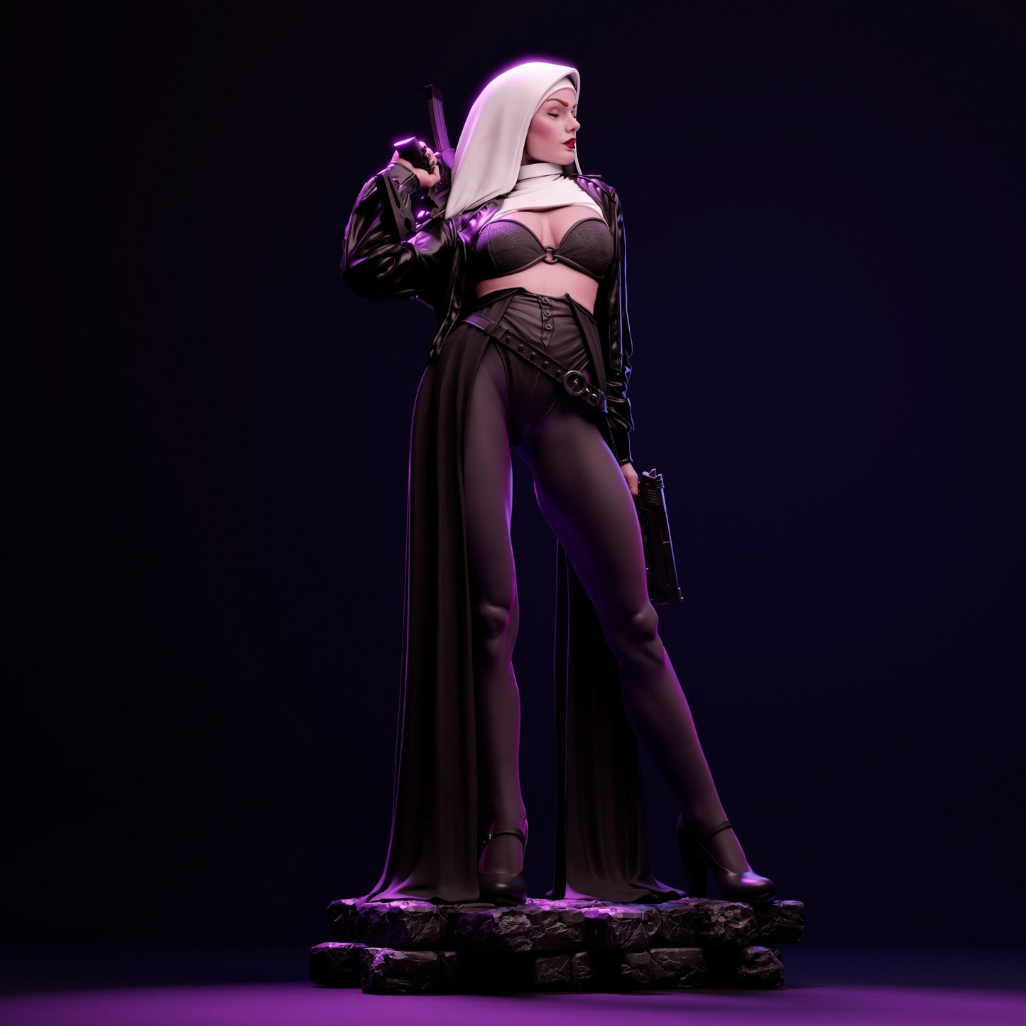 Nun with Gun - CA 3D Studios - Dark Forge Arts