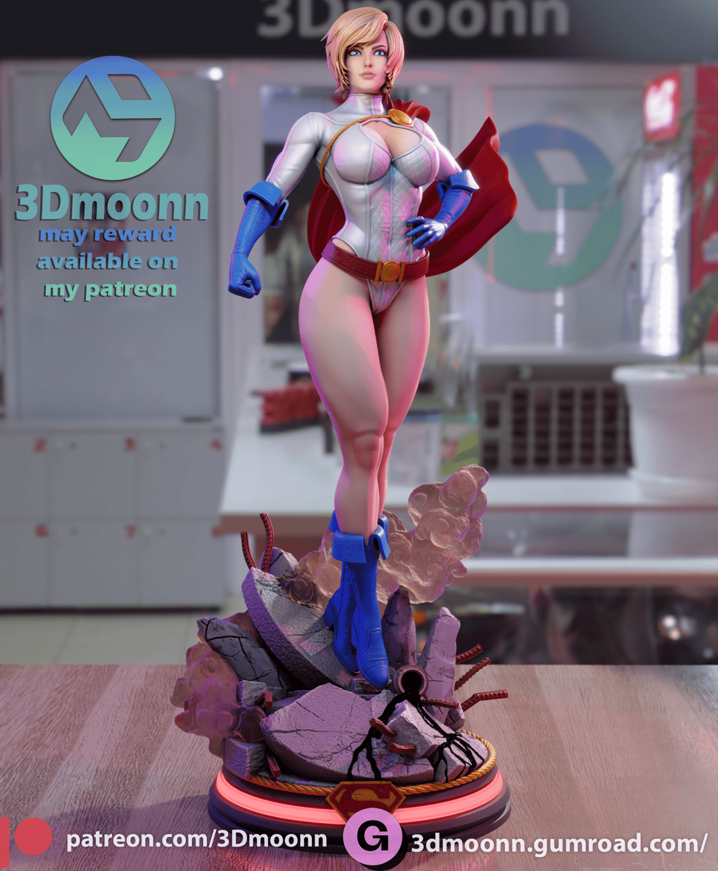 Power Girl - 3DMoonn - Dark Forge Arts
