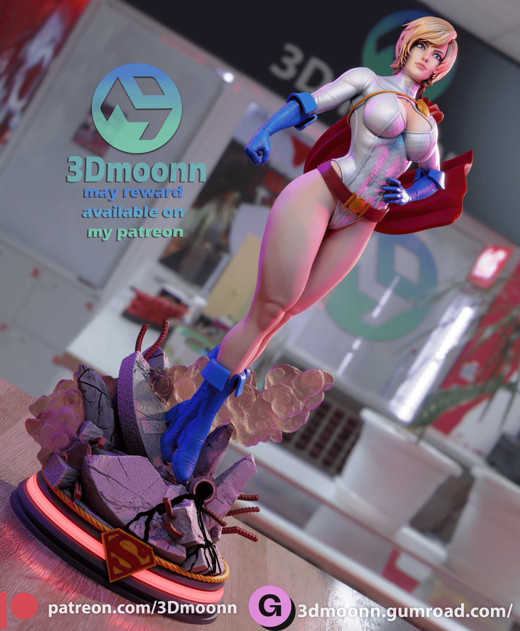 Power Girl - 3DMoonn - Dark Forge Arts