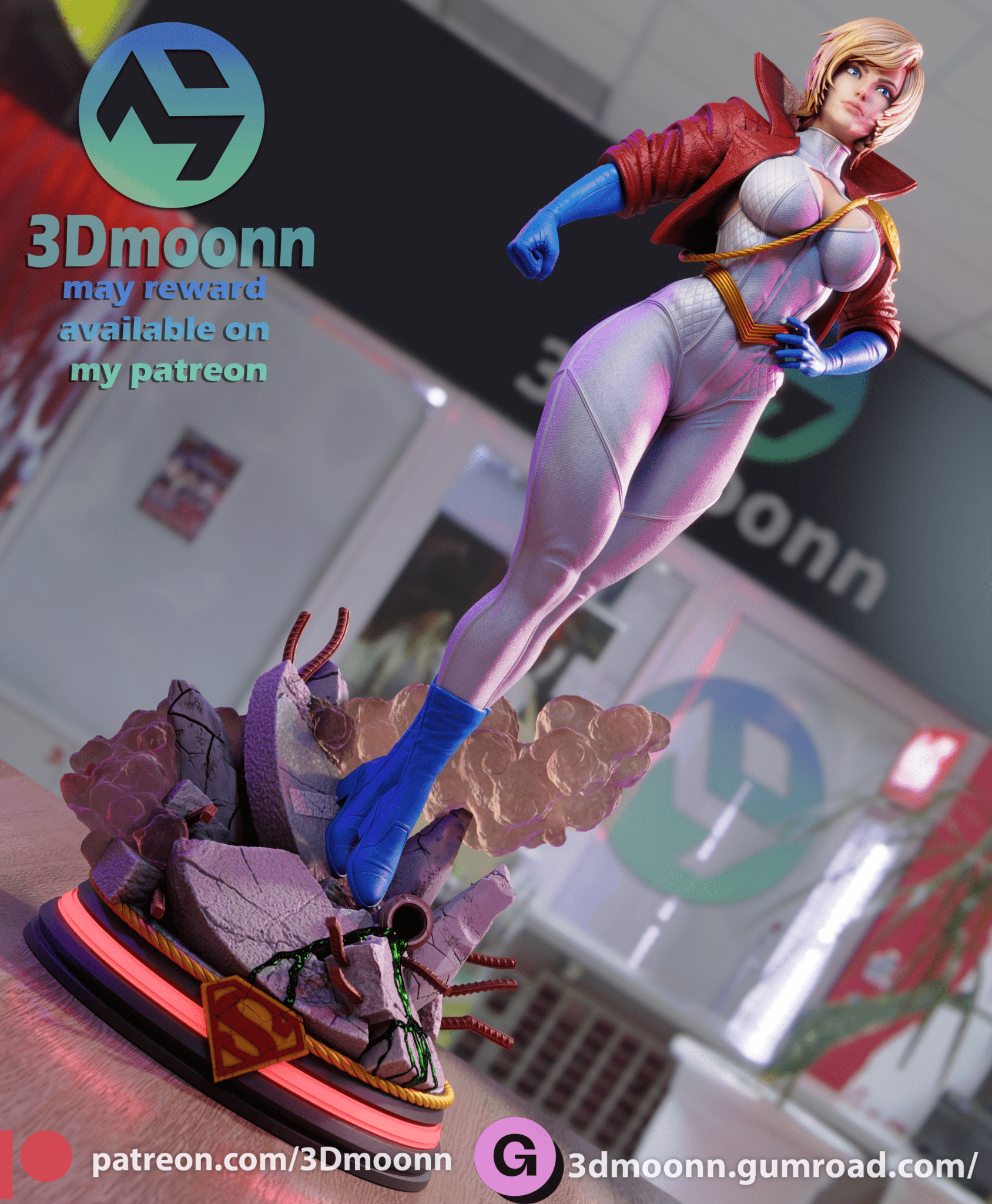 Power Girl - 3DMoonn - Dark Forge Arts