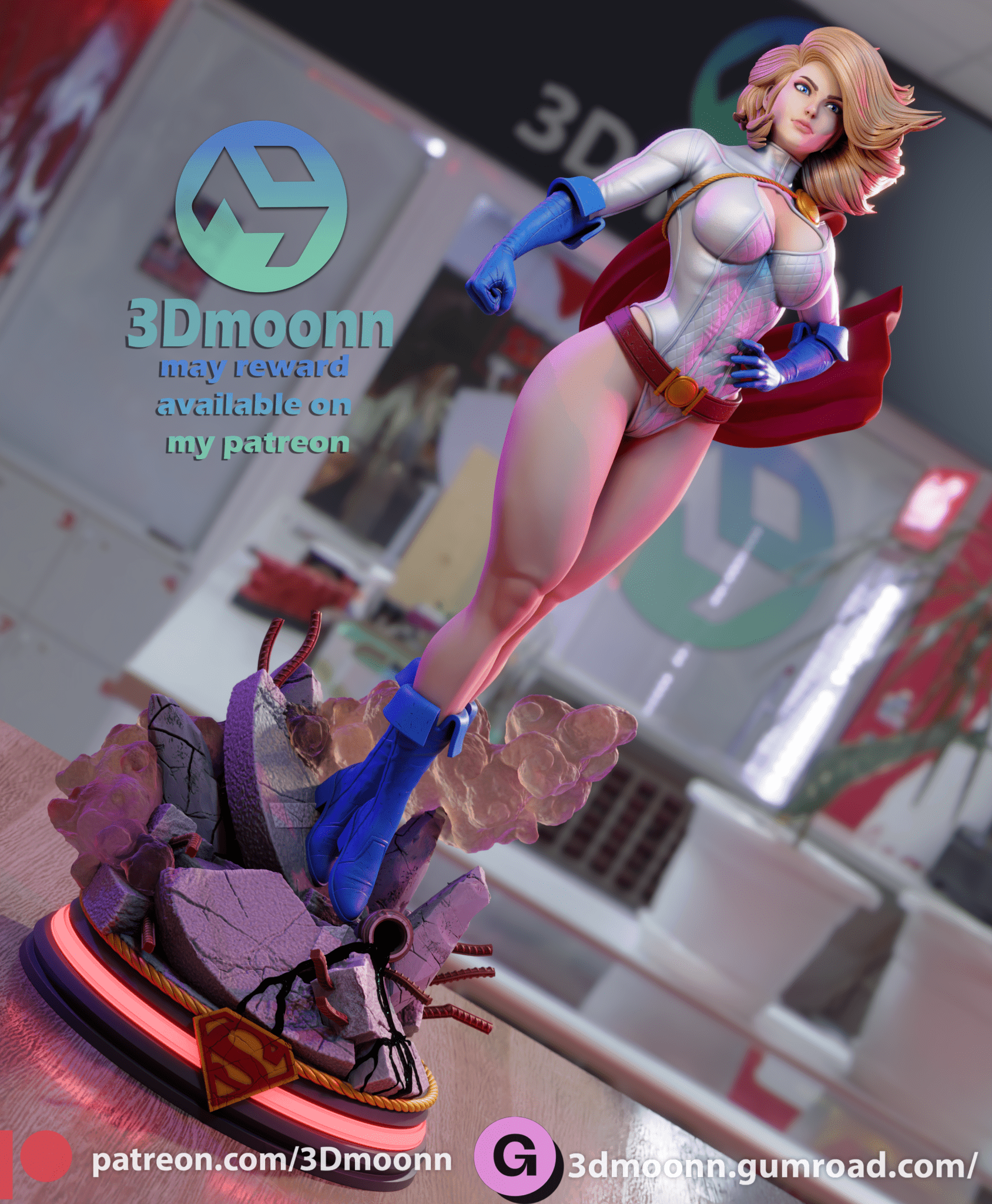 Power Girl - 3DMoonn - Dark Forge Arts