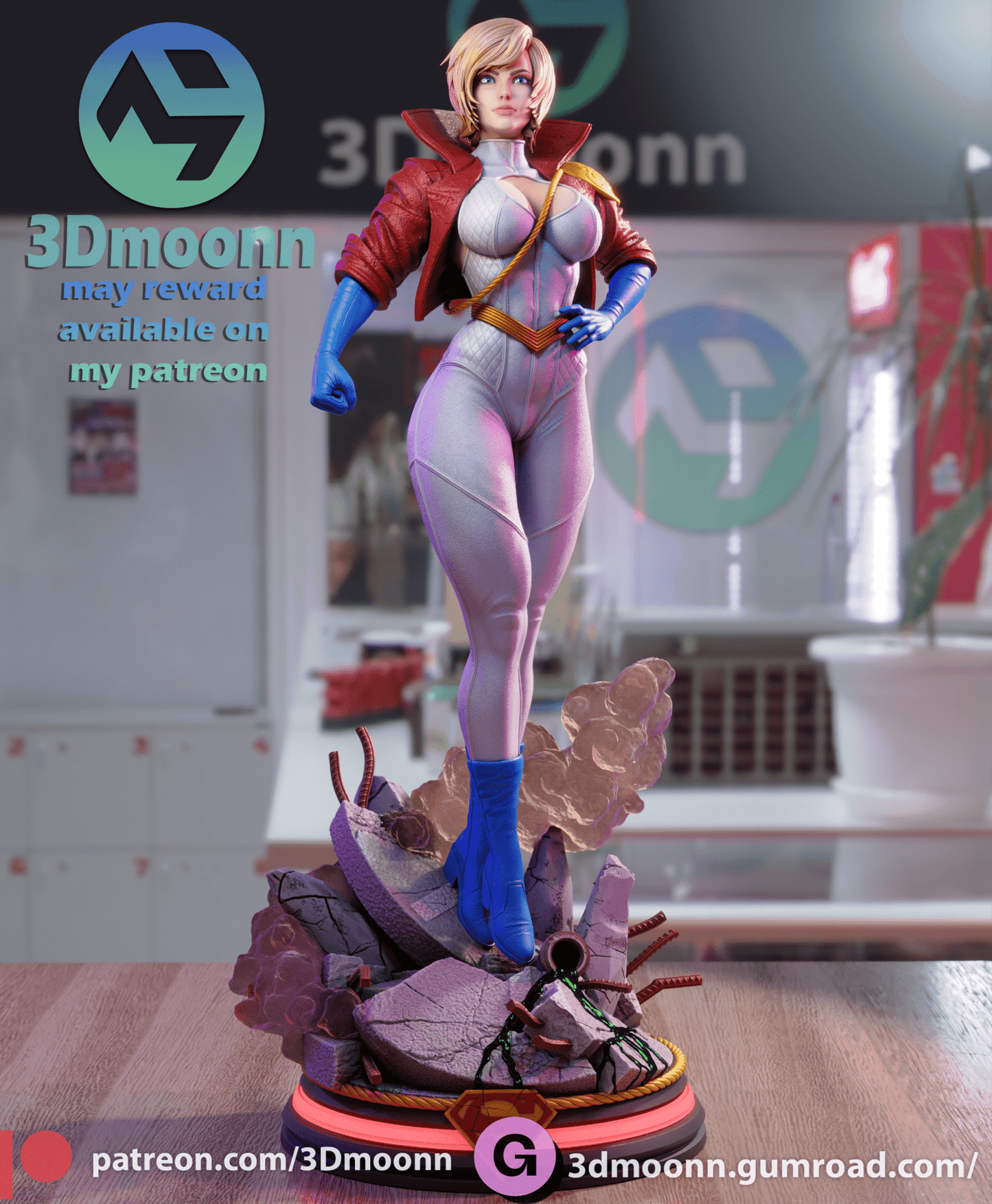 Power Girl - 3DMoonn - Dark Forge Arts