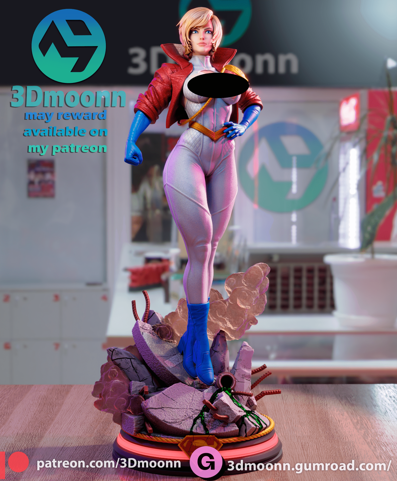 Power Girl - 3DMoonn - Dark Forge Arts
