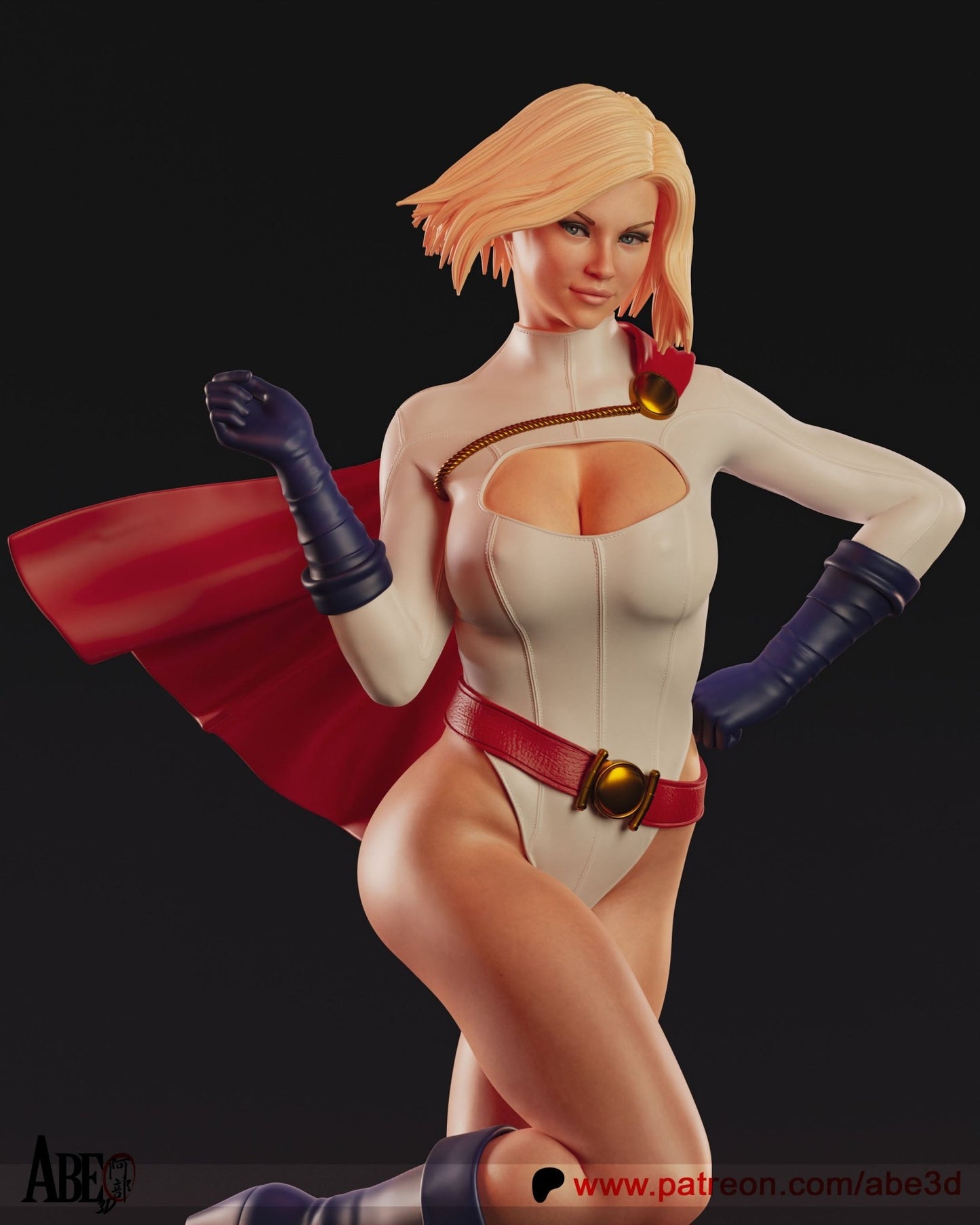 Powergirl - Abe3D - Dark Forge Arts