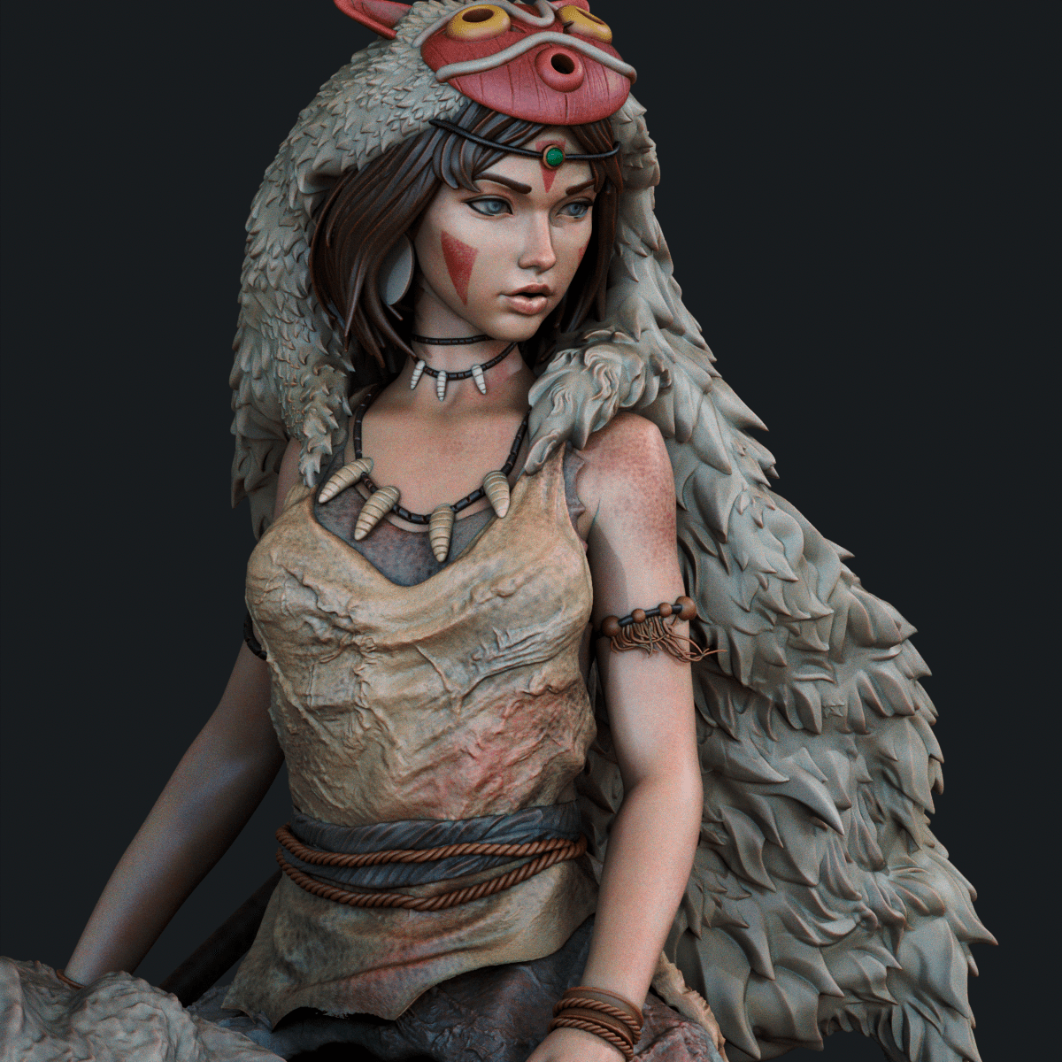 Princess Mononoke - CA 3D Studios - Dark Forge Arts