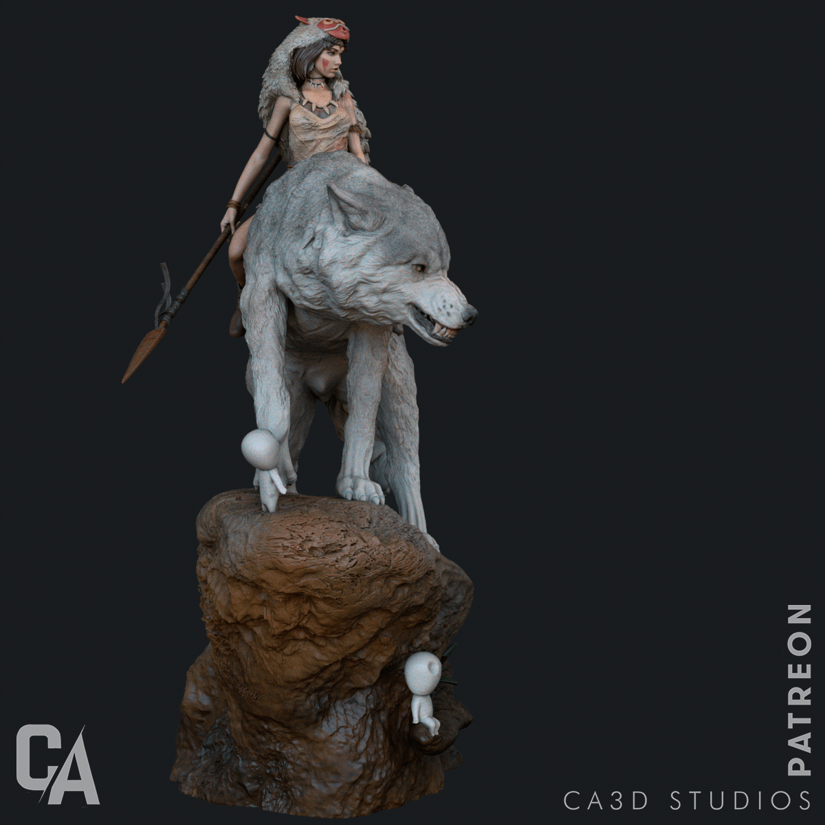 Princess Mononoke - CA 3D Studios - Dark Forge Arts