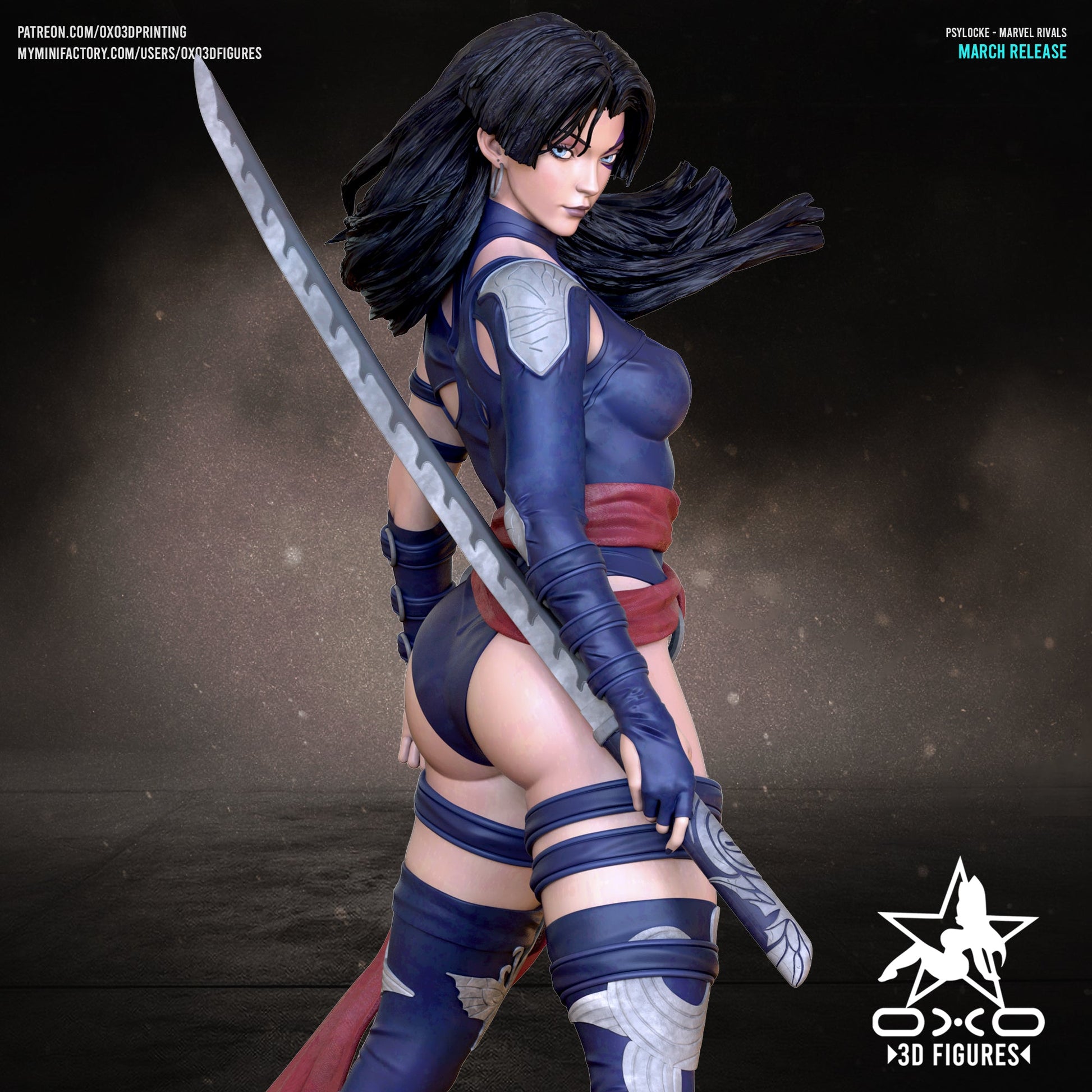 Psylocke - OXO3D - Dark Forge Arts