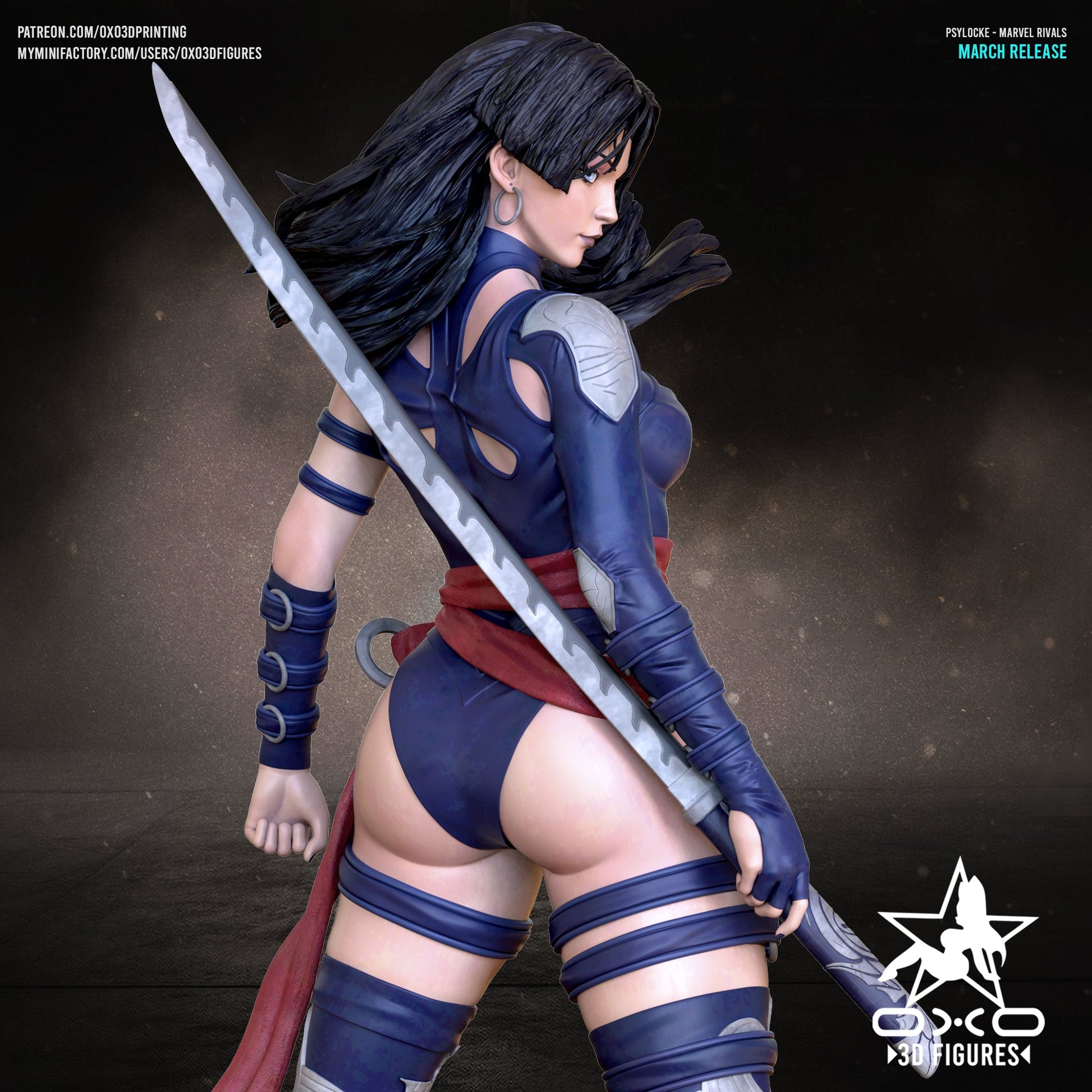Psylocke - OXO3D - Dark Forge Arts