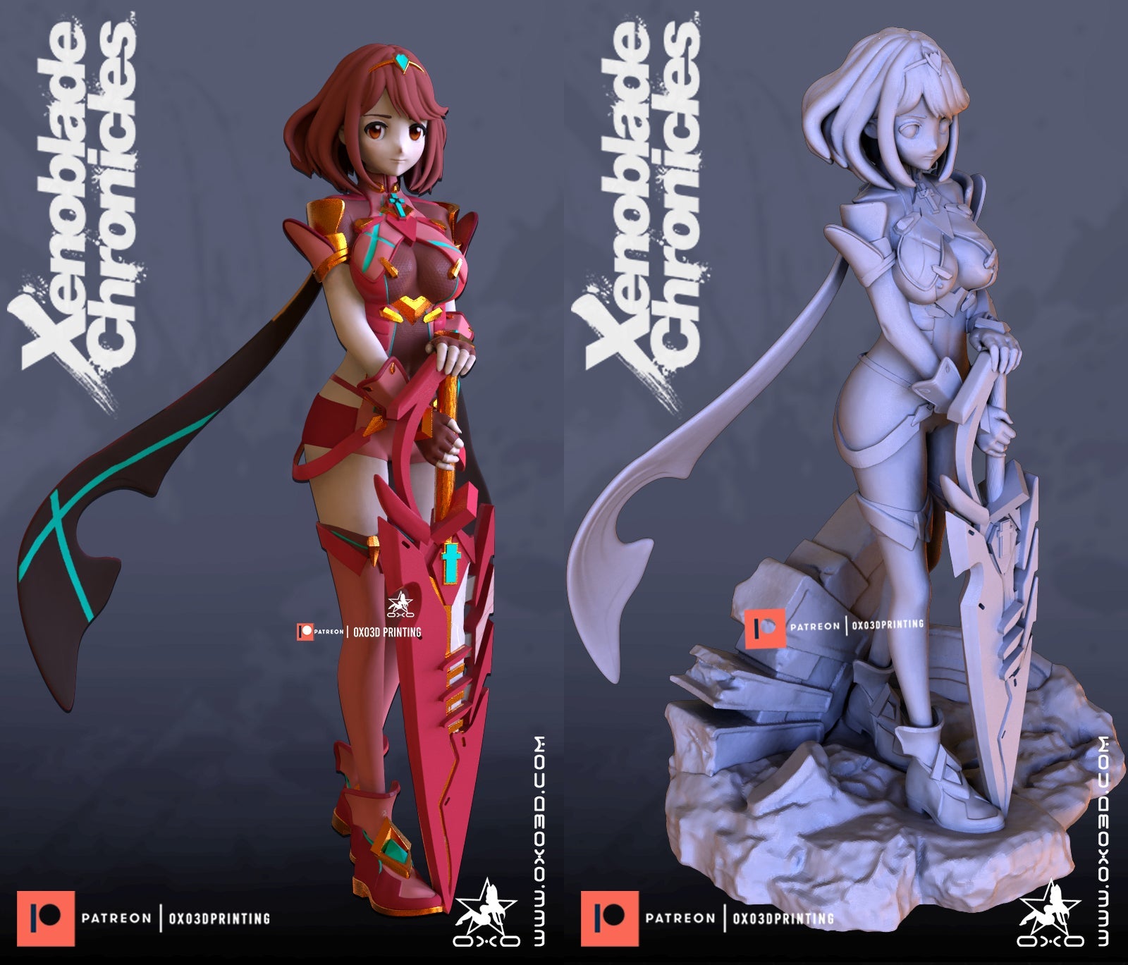 Pyra Xenoblade - OXO3D - Dark Forge Arts