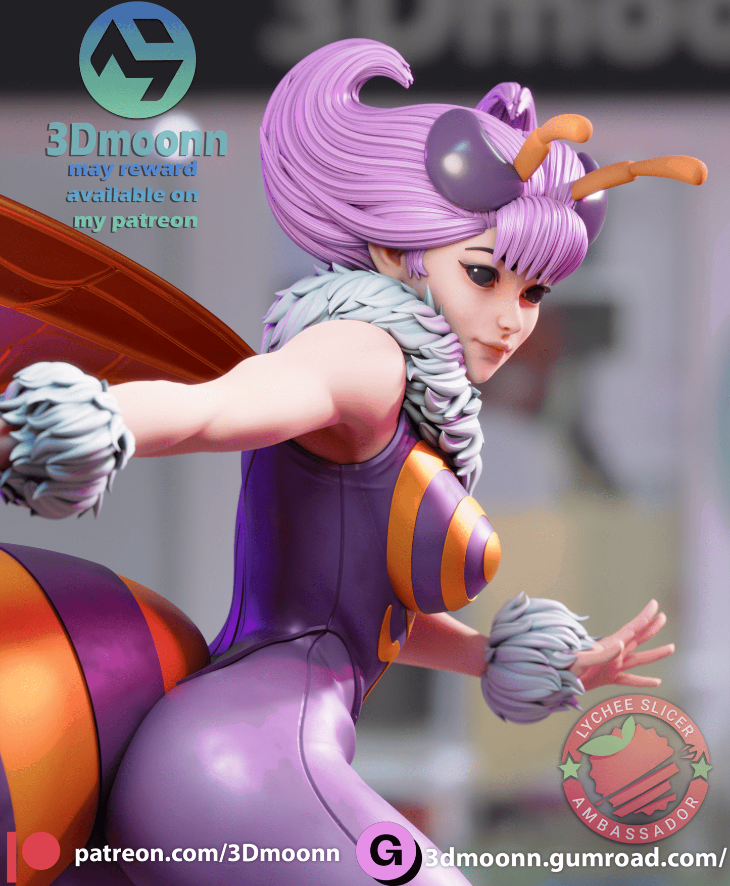 Q - bee - 3DMoonn - Dark Forge Arts