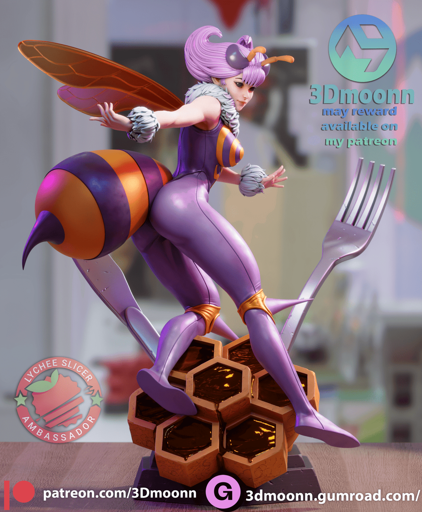 Q - bee - 3DMoonn - Dark Forge Arts