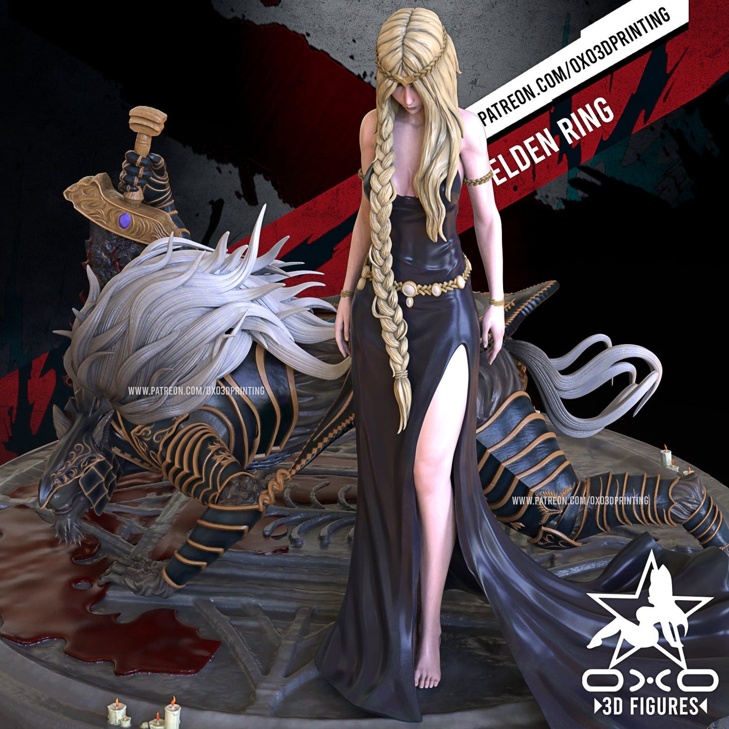 Queen Marika and Maliketh - OXO3D - Dark Forge Arts
